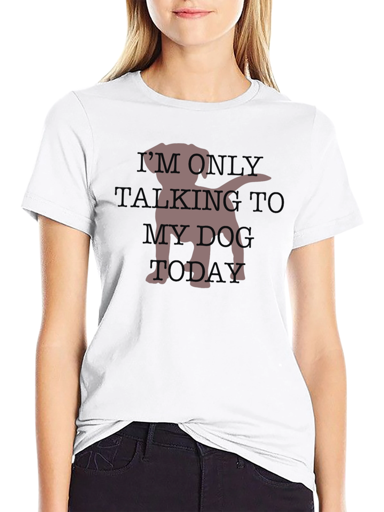Black Dog Lover T-Shirt: I'm Only Talking To My Dog Today view 9