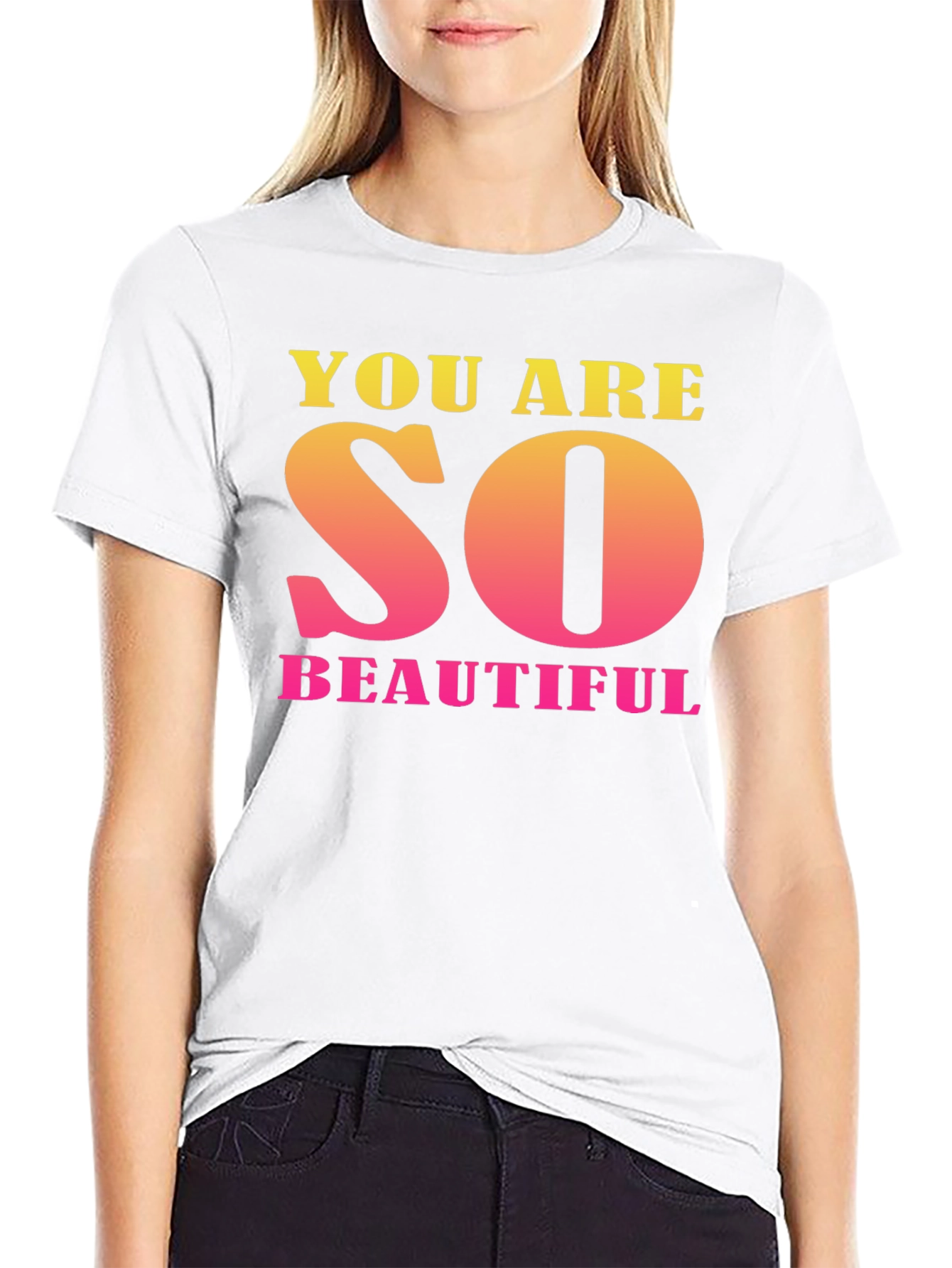 Black You Are So Beautiful Graphic Tee view 9