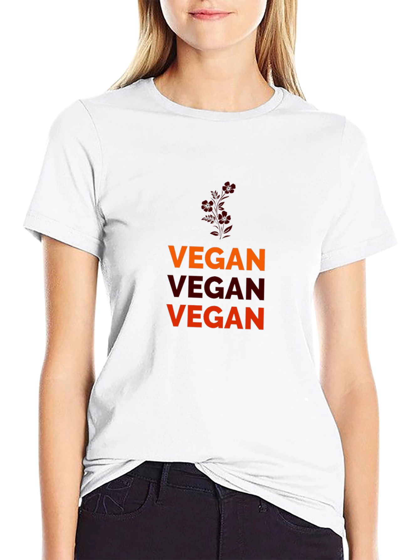 Black Vegan Graphic Tee - Unisex Black T-Shirt view 9