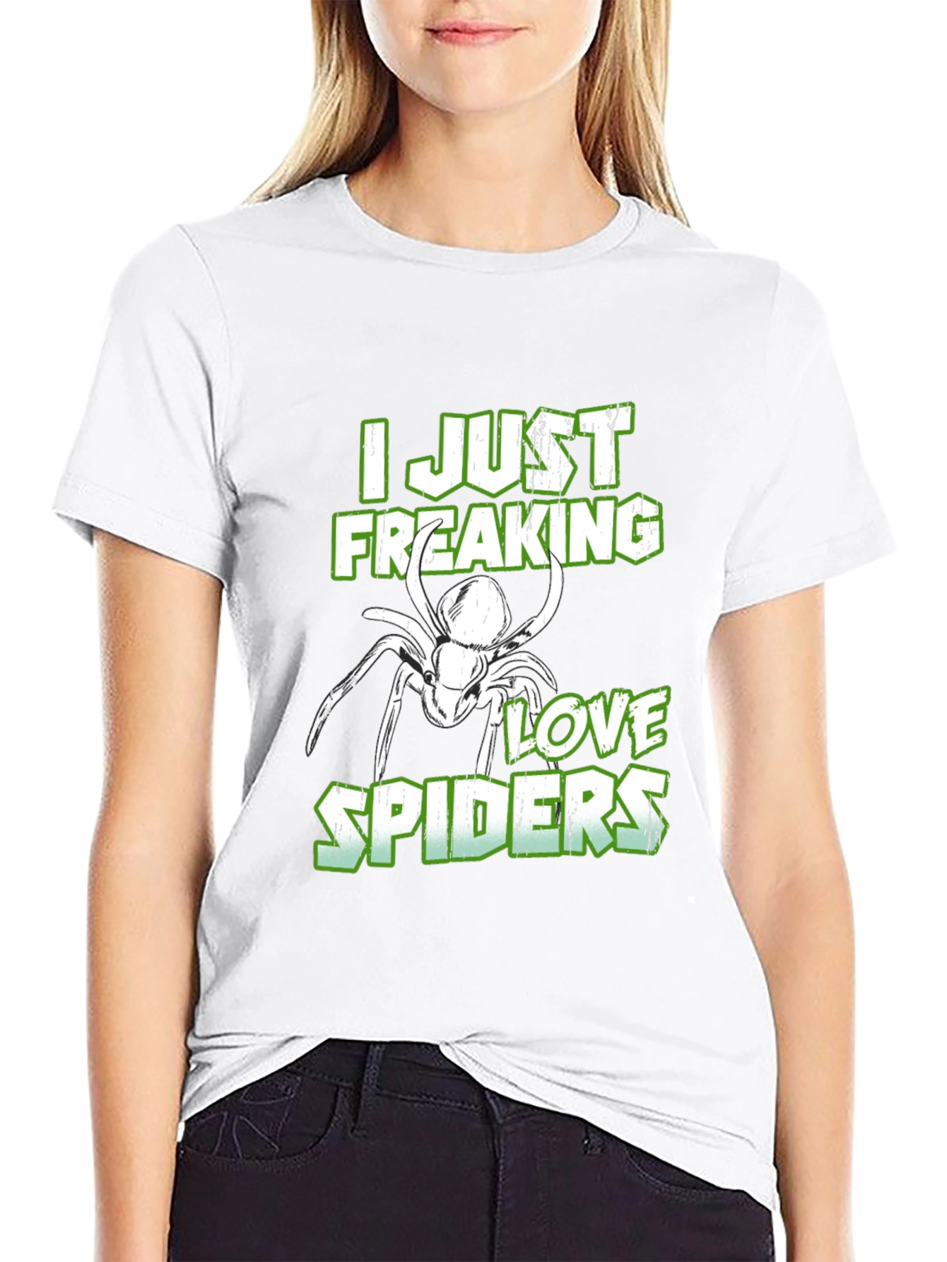 Black I Just Freaking Love Spiders T-Shirt view 9