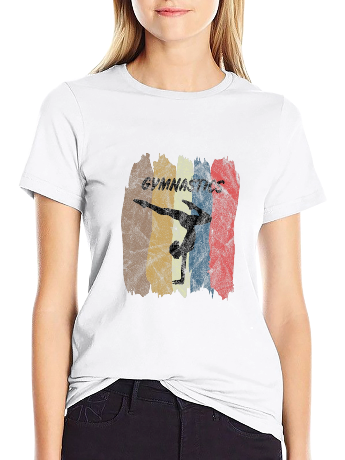 Black Vintage Gymnastics T-Shirt view 9