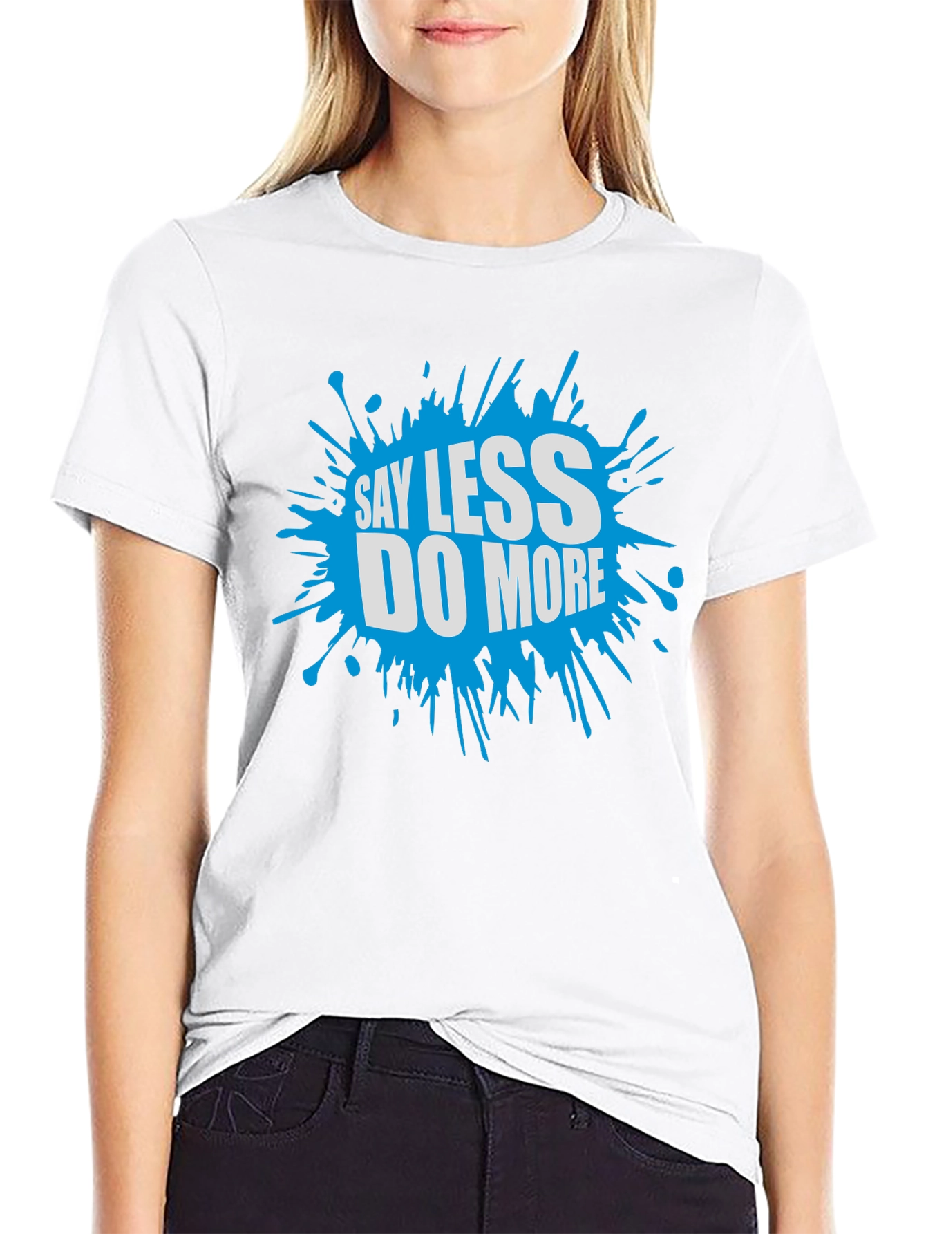 Black Say Less Do More Graphic Tee - Black view 9