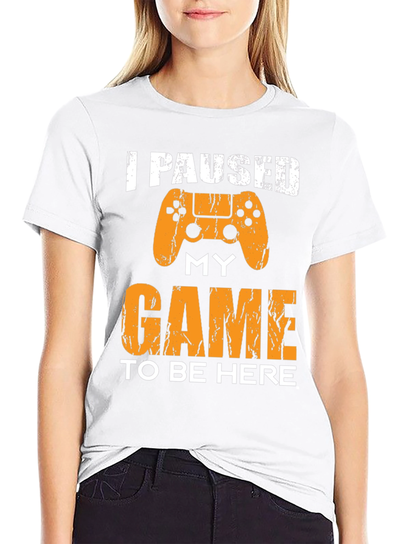 Black I Paused My Game To Be Here Graphic Tee view 9