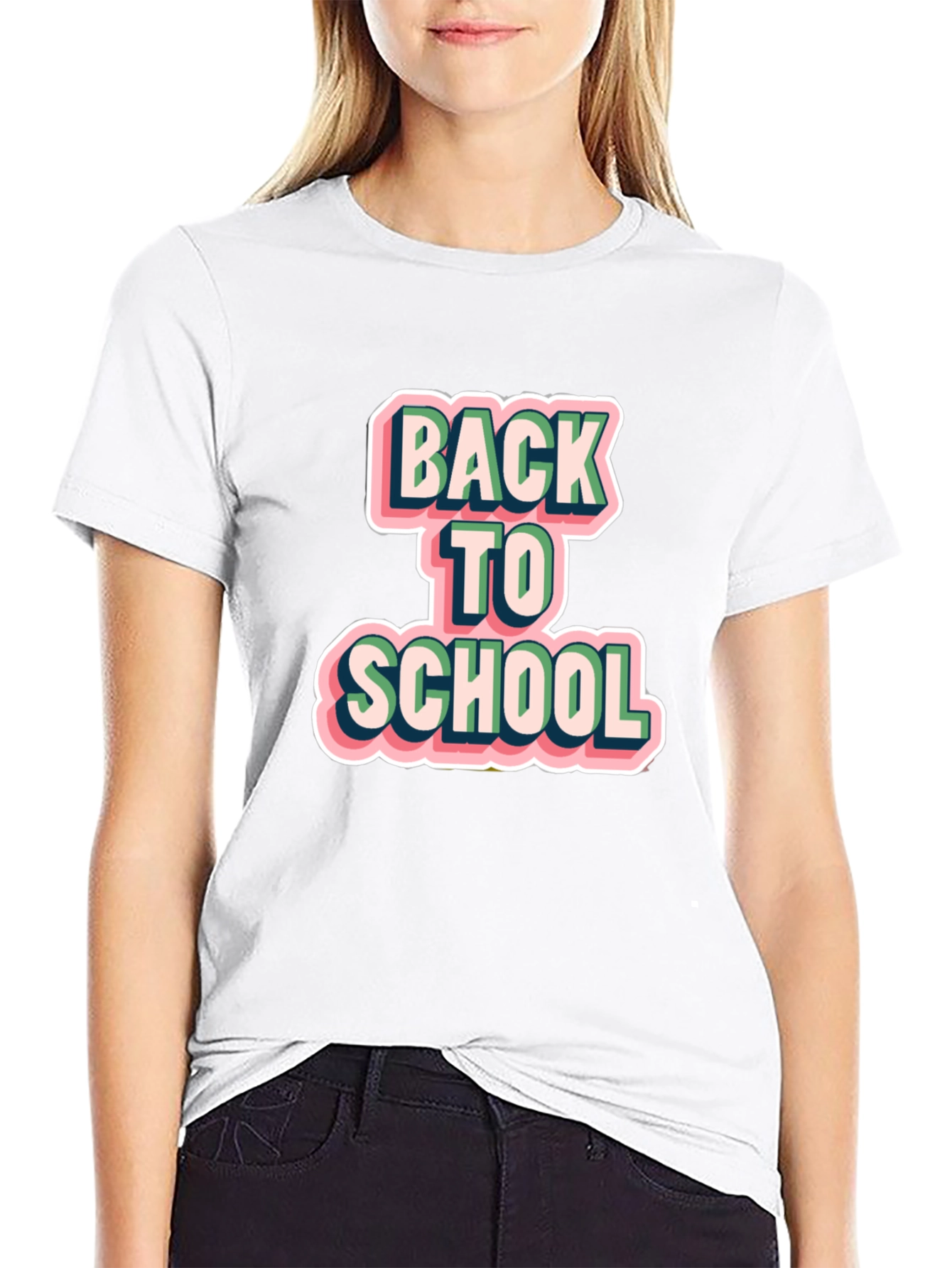 Black Back to School Graphic Tee - Black view 9