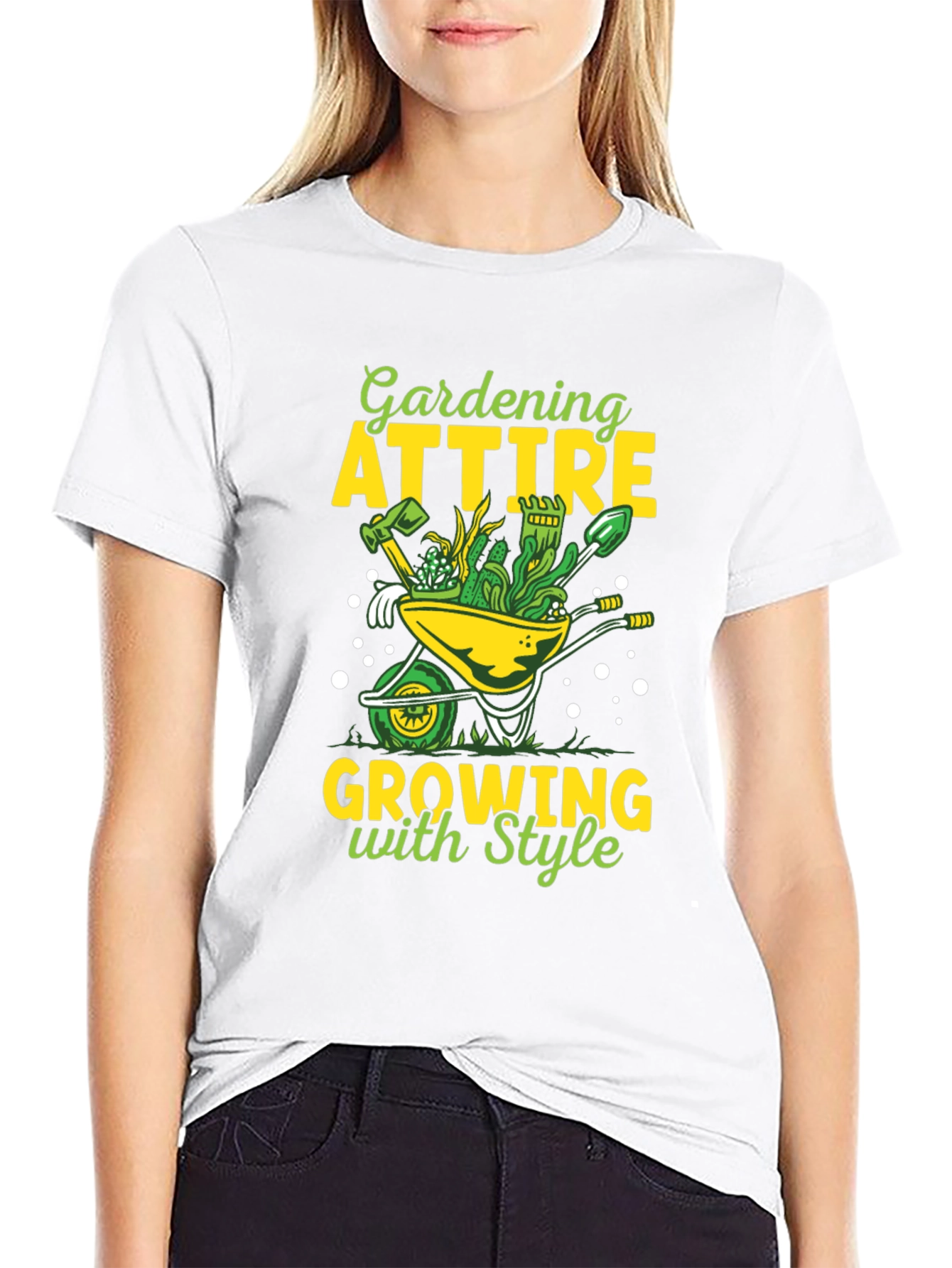 Black Gardening Attire T-Shirt - Growing with Style view 9