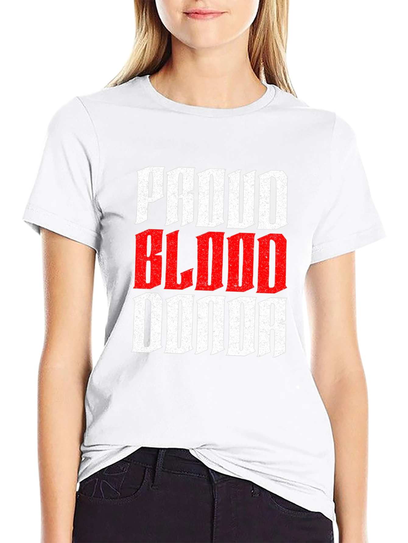 Black Proud Blood Donor Graphic Tee - Stylish & Supportive view 9
