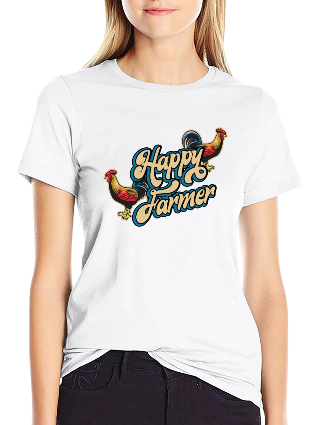 Happy Farmer Black Graphic T-Shirt - 9