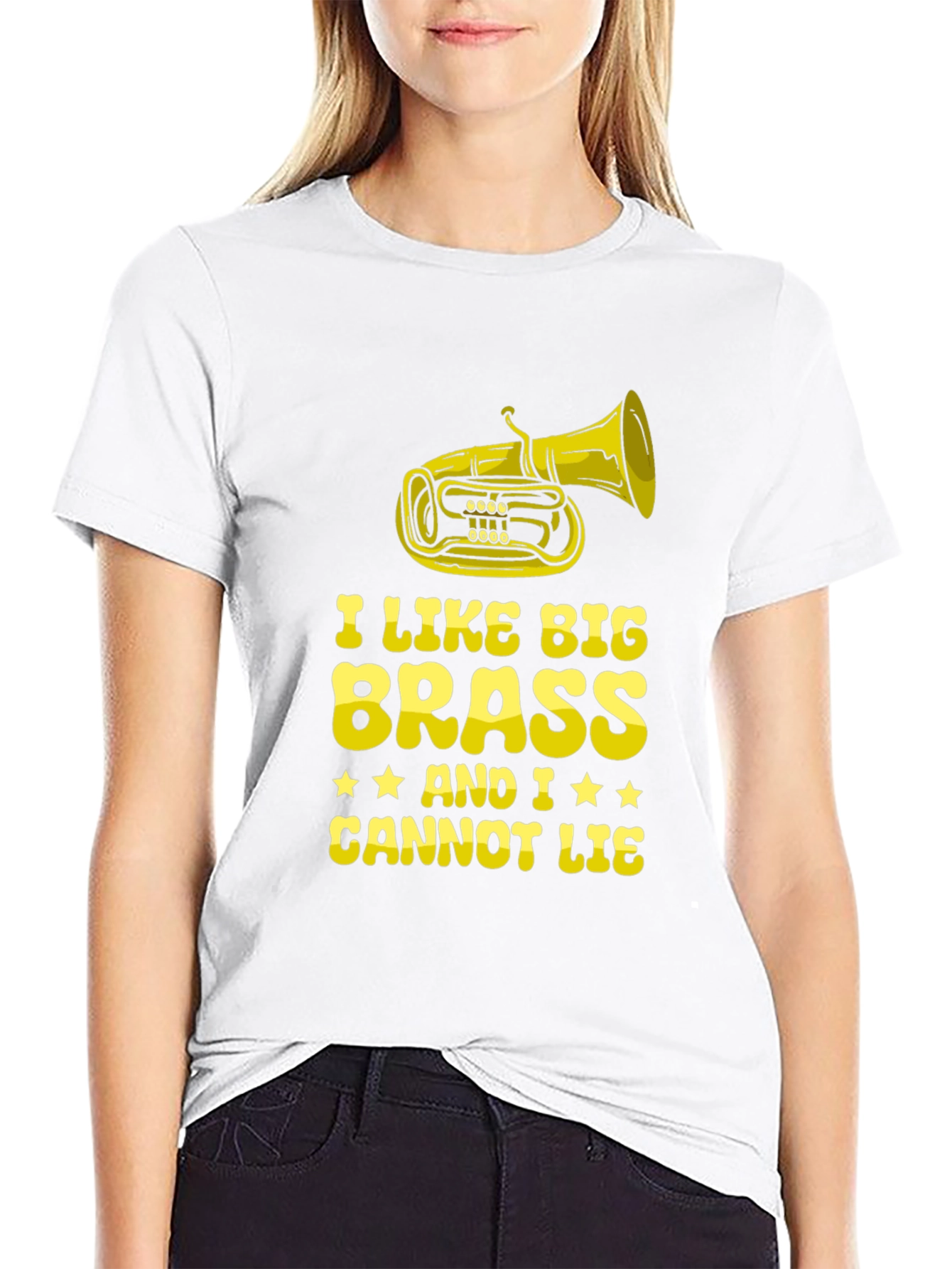 Black I Like Big Brass T-Shirt - Funny Musician Tee view 9