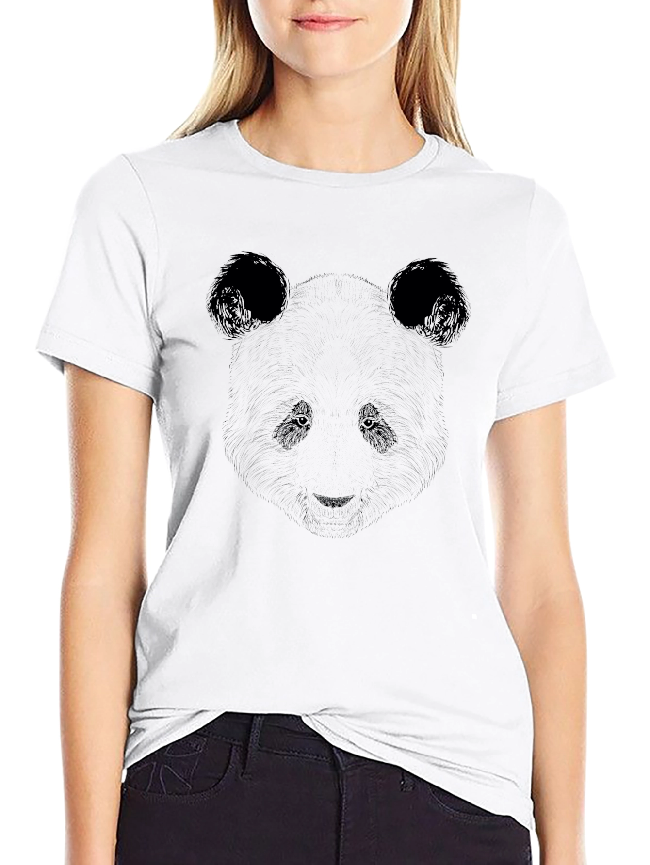 Black Panda Graphic T-Shirt - Classic Black Tee view 9