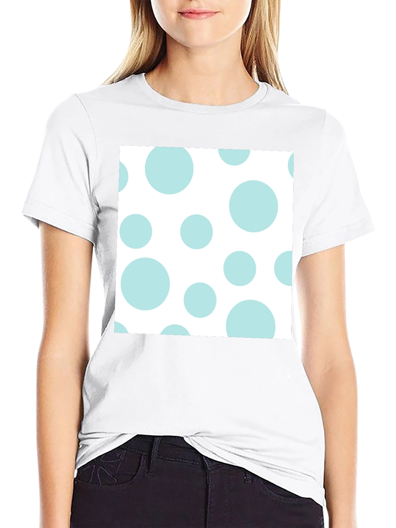 Black Polka Dot Tee - Stylish Casual Wear view 9