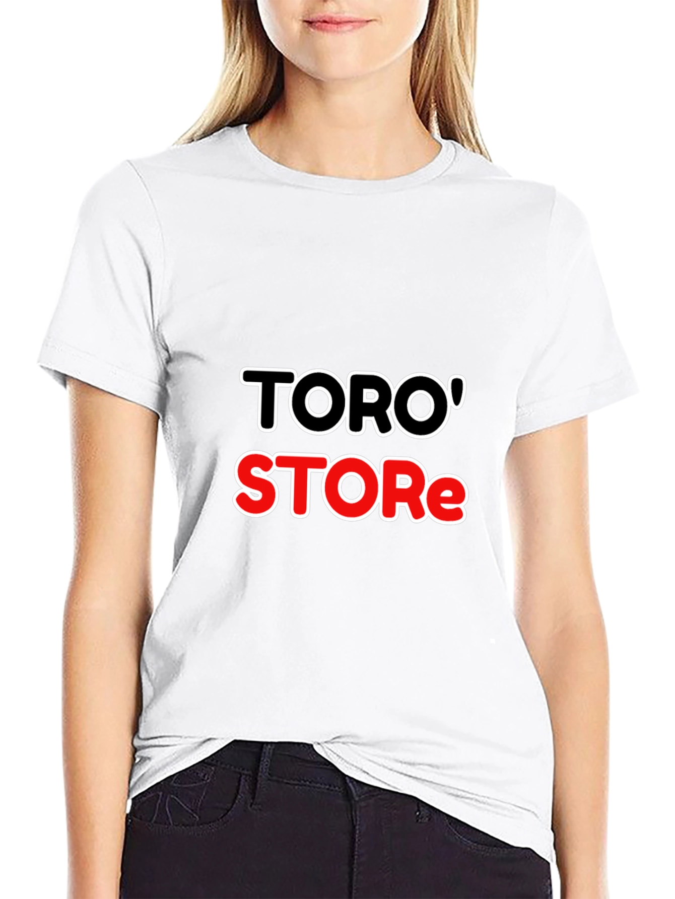 Black TORO' STORE Black Graphic Tee - Modern Streetwear view 9