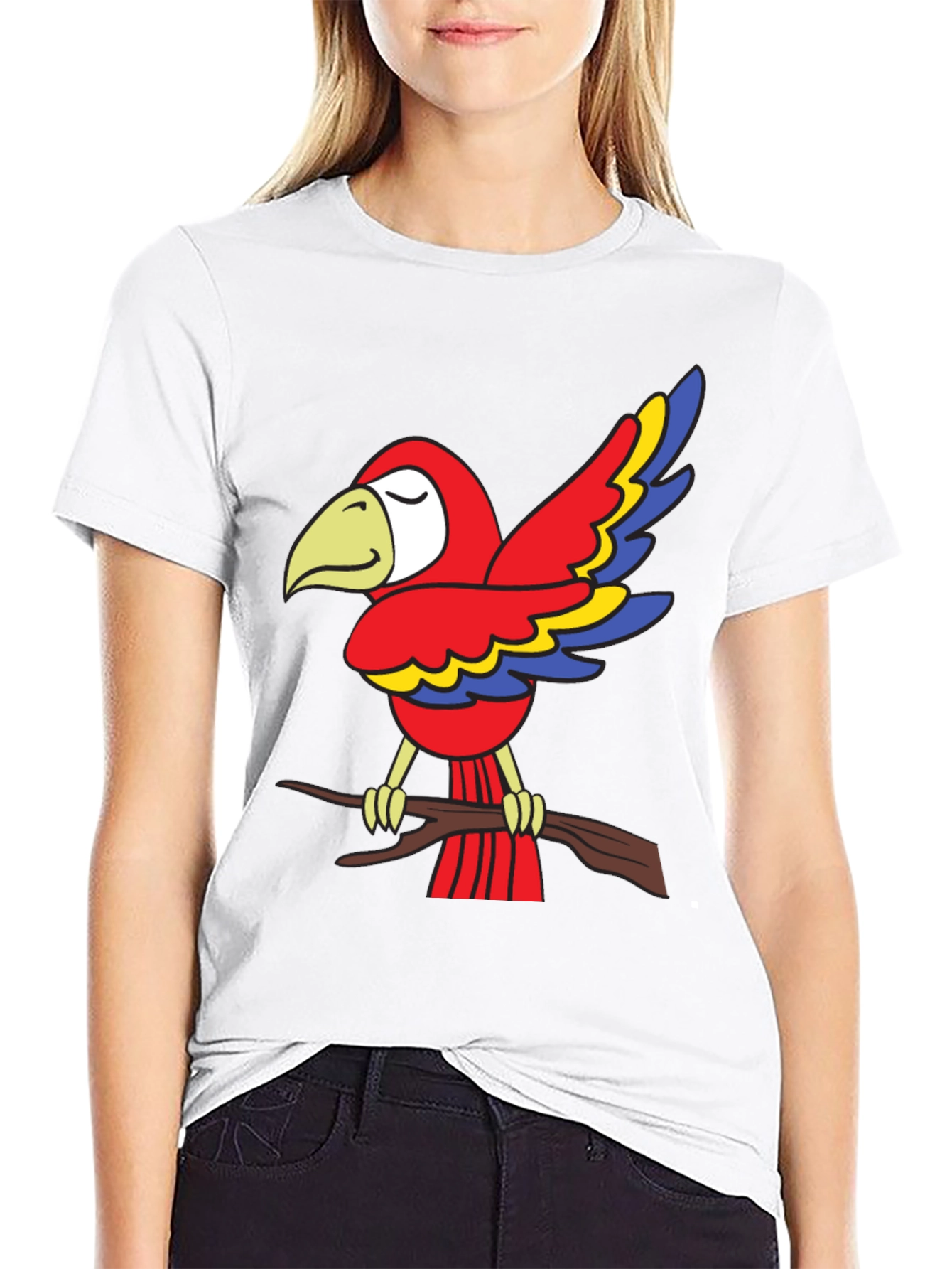 Black Parrot Graphic Tee - Bird Lover's T-Shirt view 9