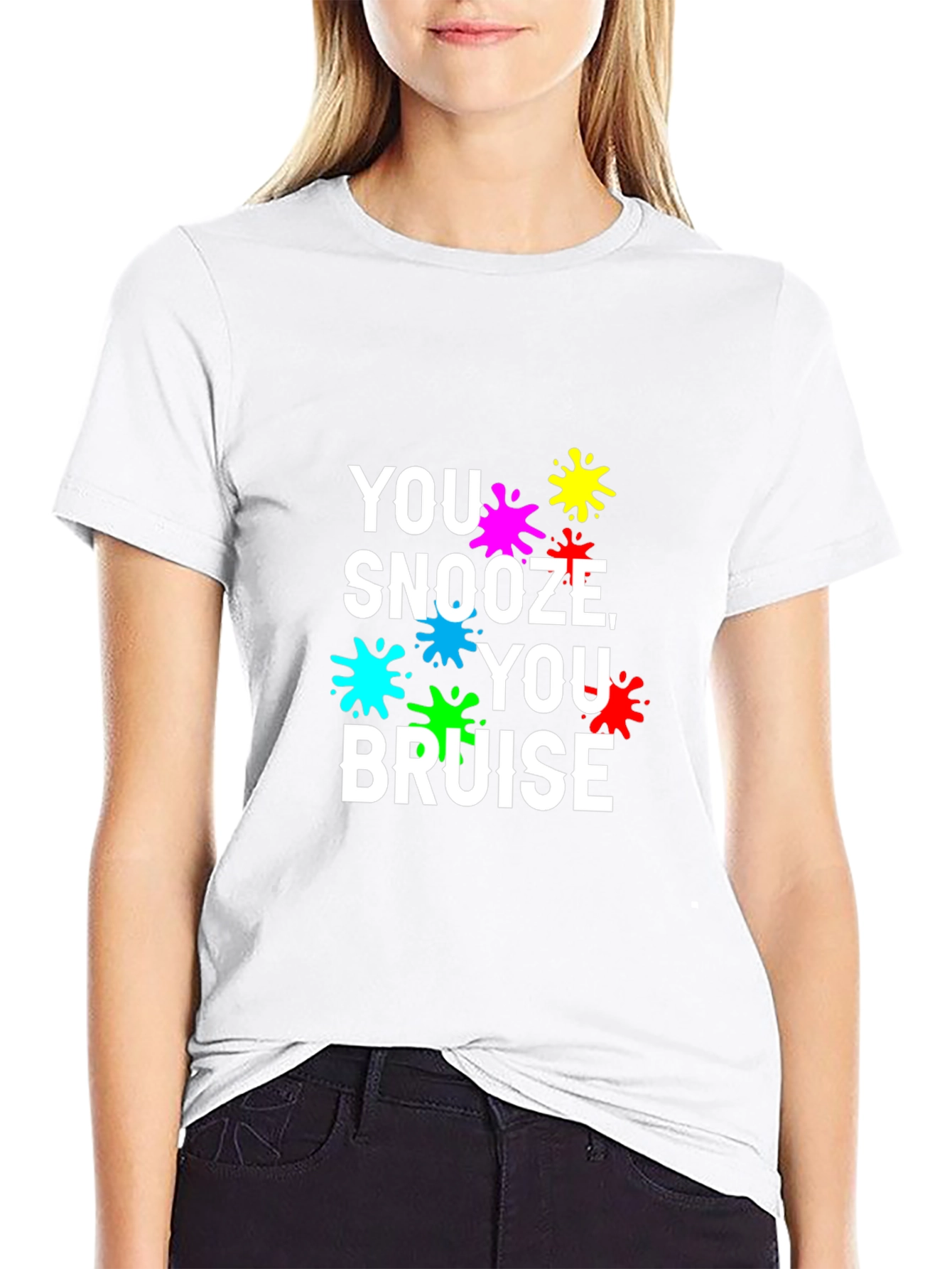 Black You Snooze You Bruise T-Shirt view 9
