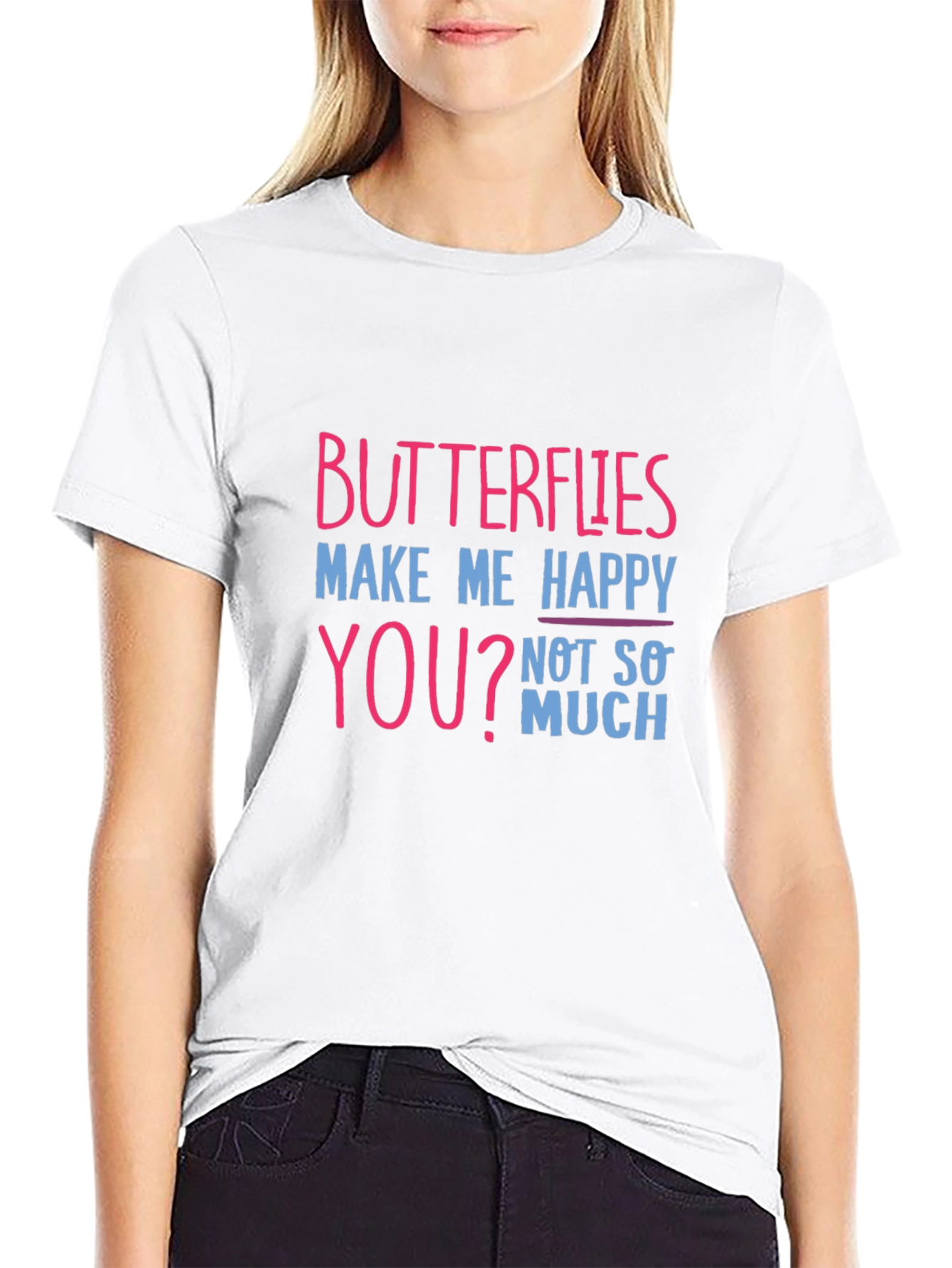 Black Butterflies Make Me Happy Tee view 9
