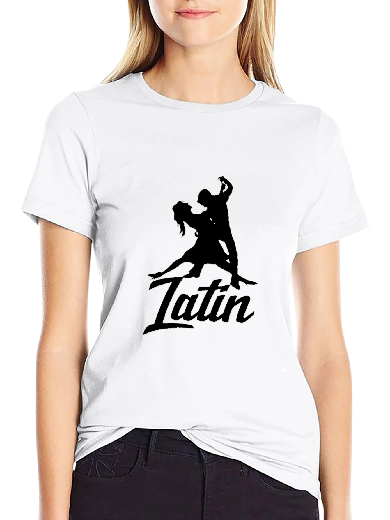 Black Latin Dance Silhouette Graphic Tee view 9
