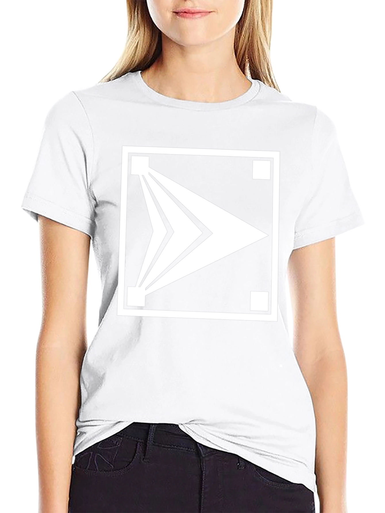 Modern Arrow Graphic T-Shirt - Black Cotton Blend - 9
