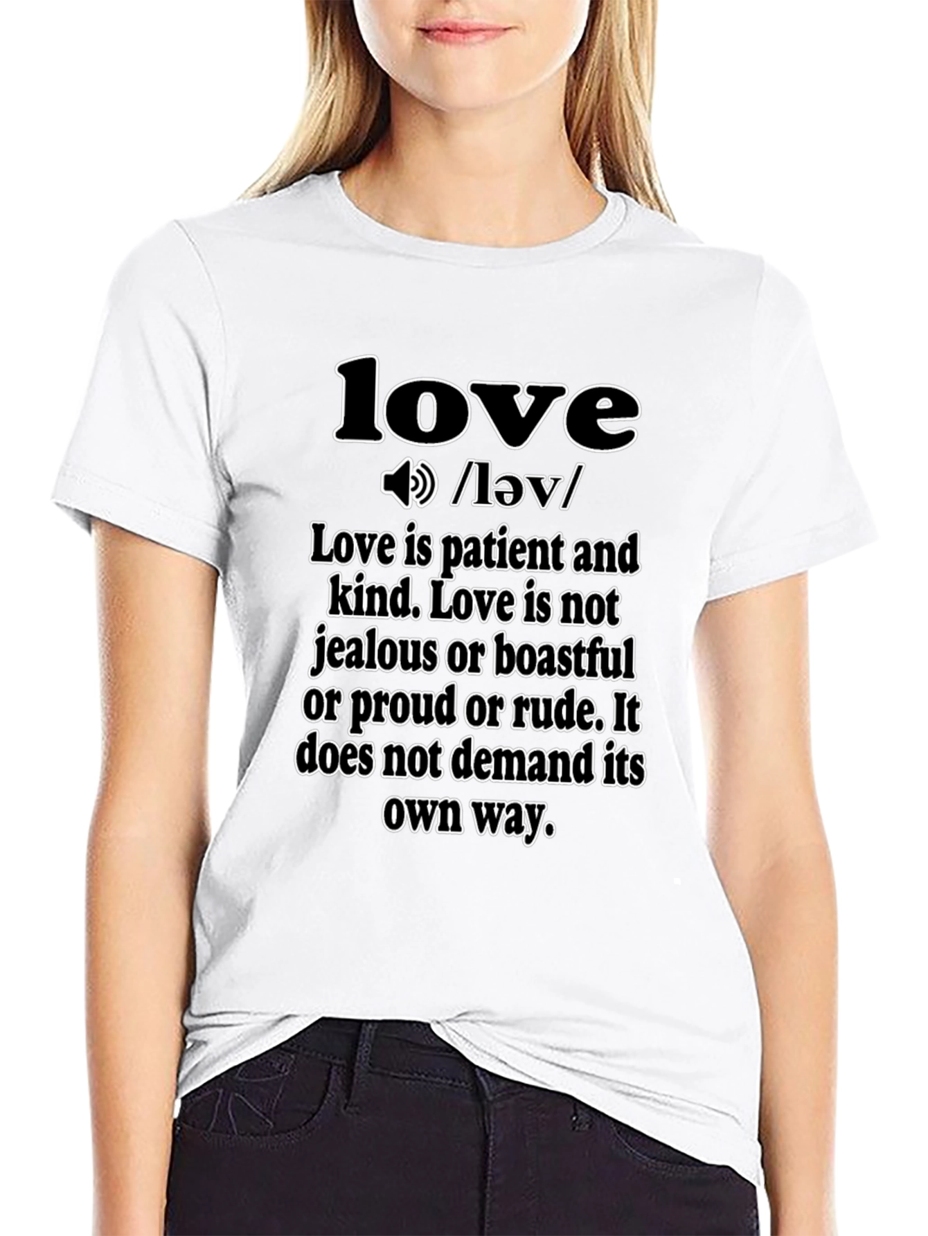 Black Love Definition T-Shirt - Inspirational Graphic Tee view 9