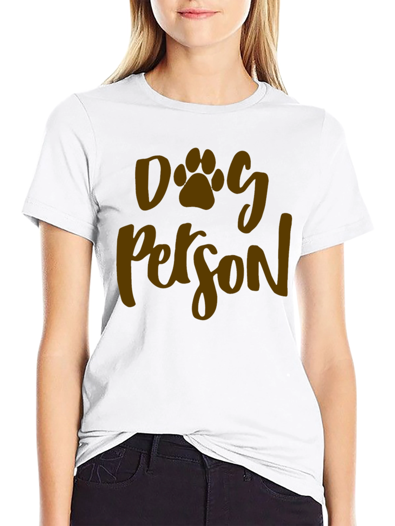 Black Dog Person Graphic Tee -  Unisex Black T-Shirt view 9