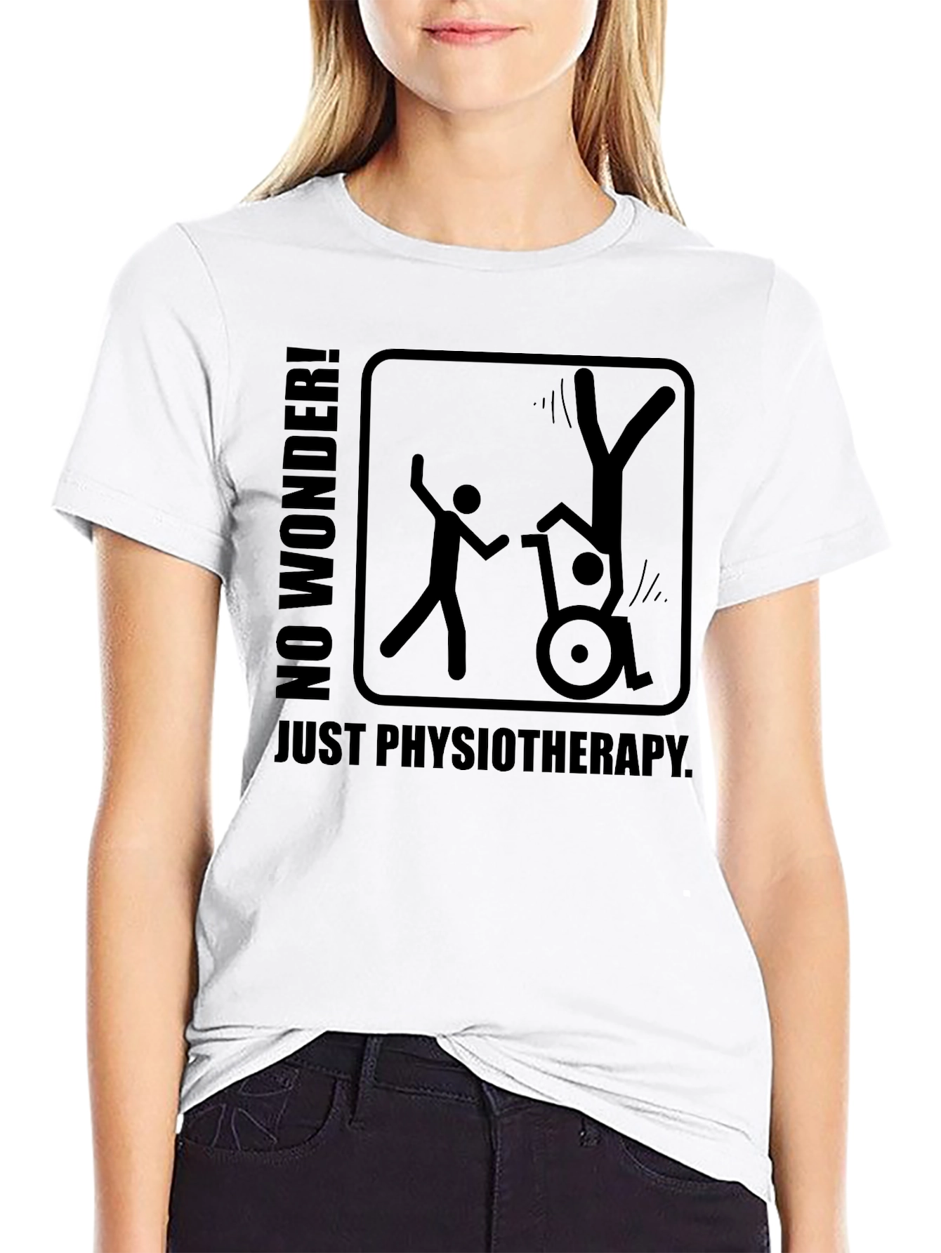 Black Physiotherapy Humor T-Shirt - Funny Graphic Tee view 9