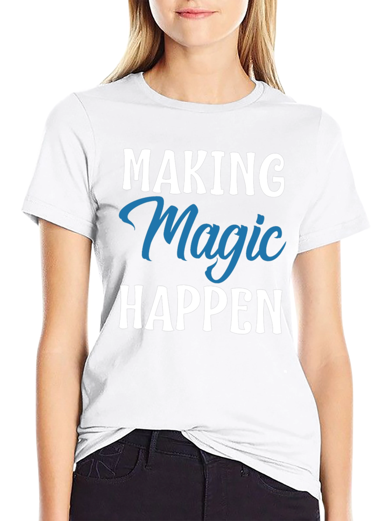 Black Making Magic Happen Graphic Tee view 9