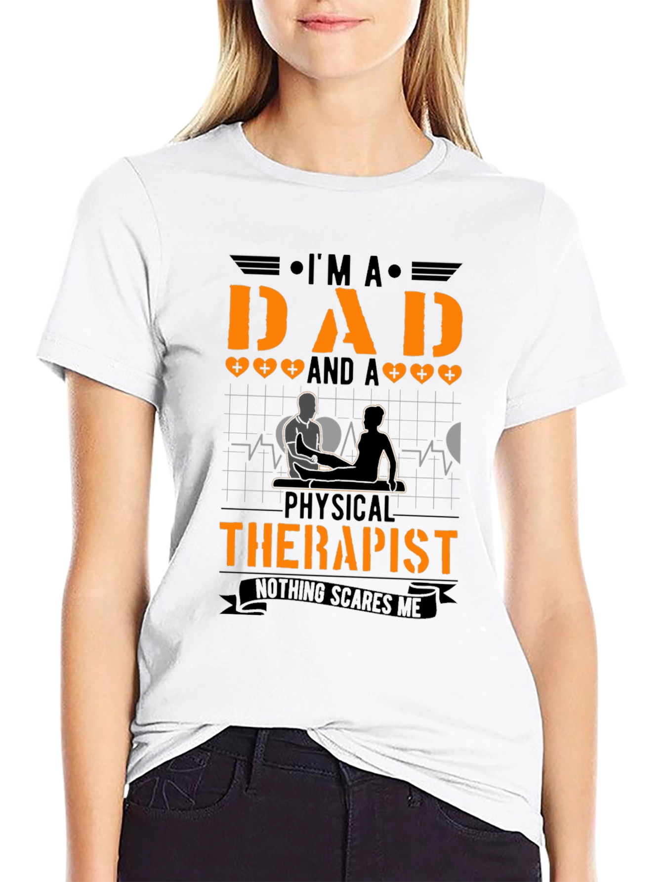 Black Dad Physical Therapist T-Shirt view 9
