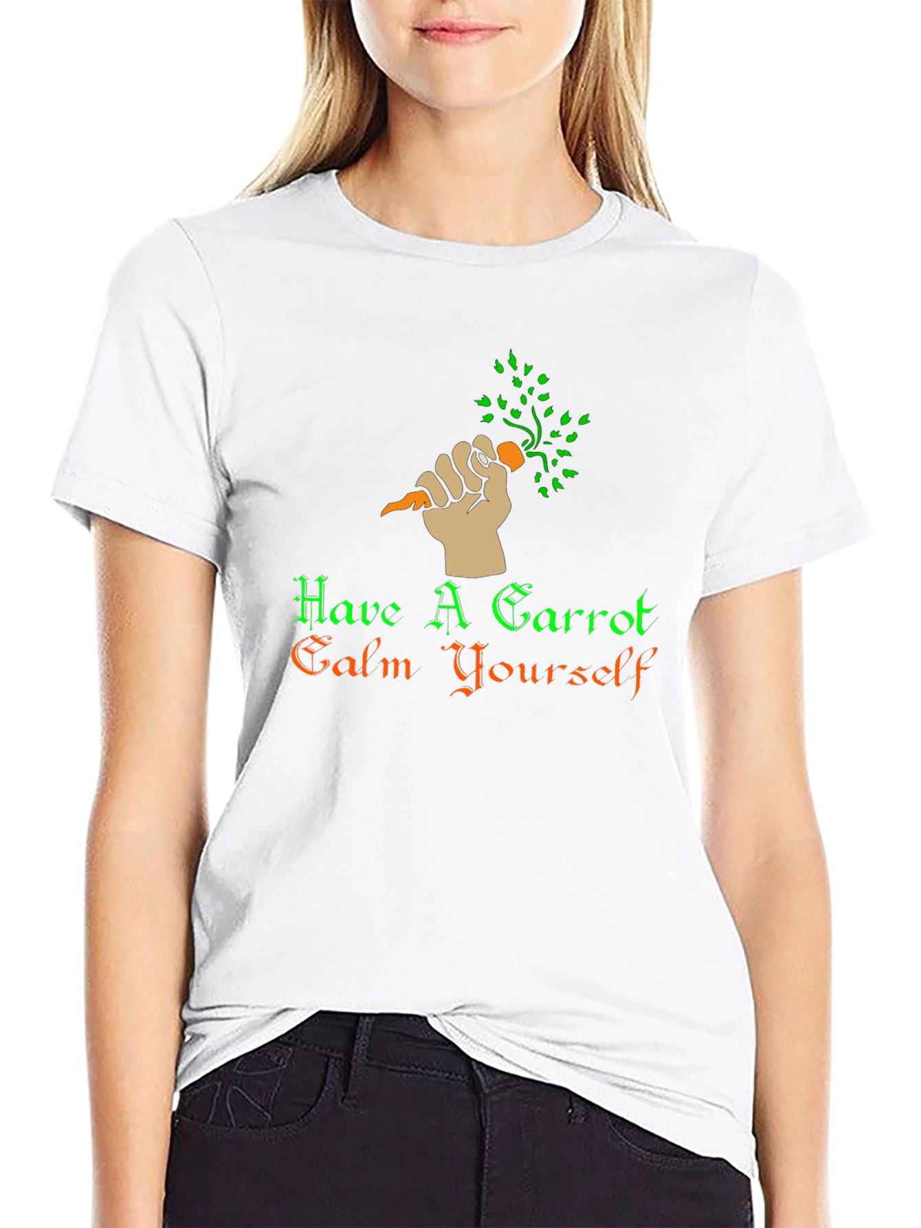 Black Have A Carrot Calm Yourself T-Shirt view 9