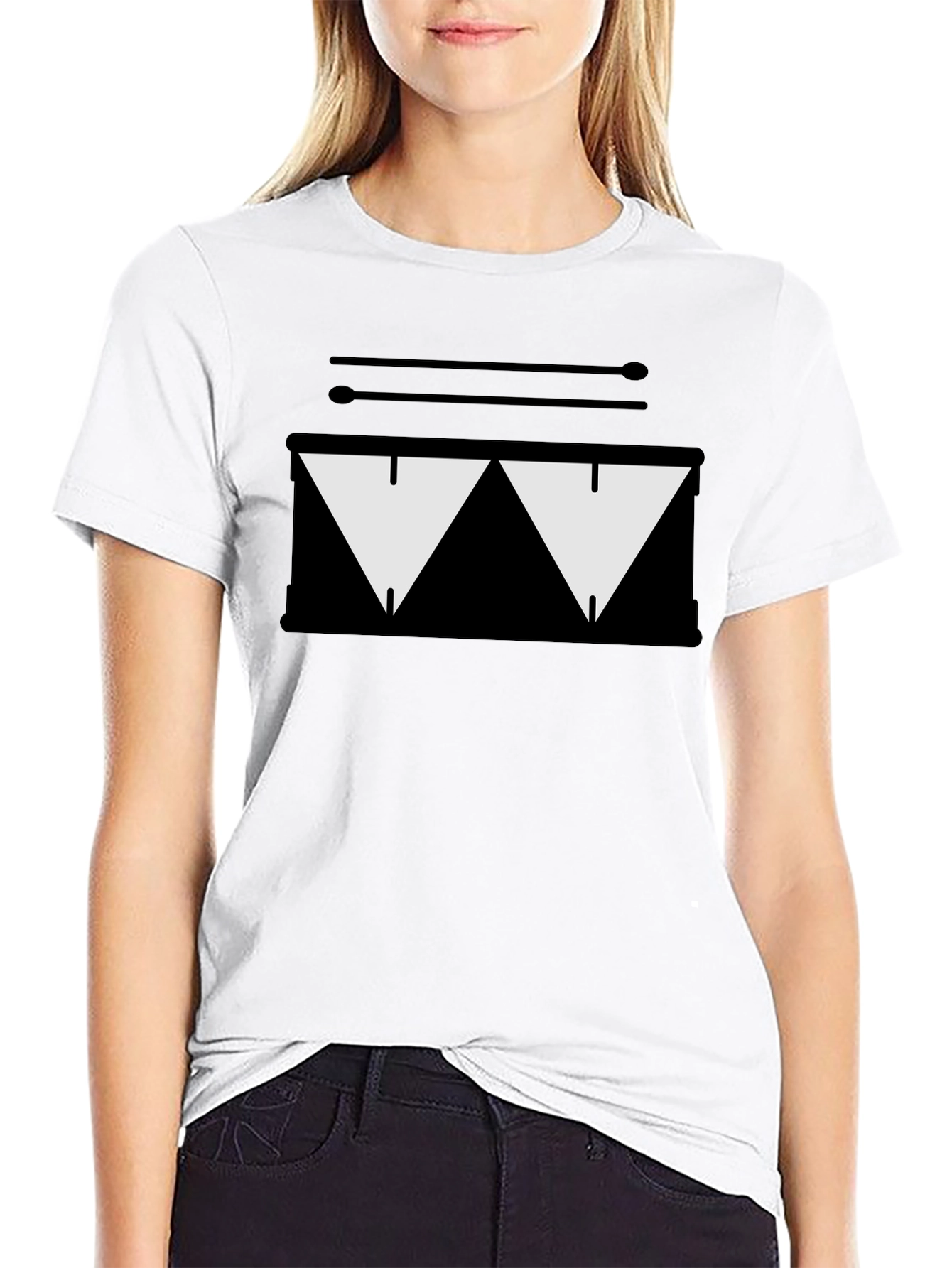 Black Drum Kit Graphic Tee - Black T-Shirt view 9