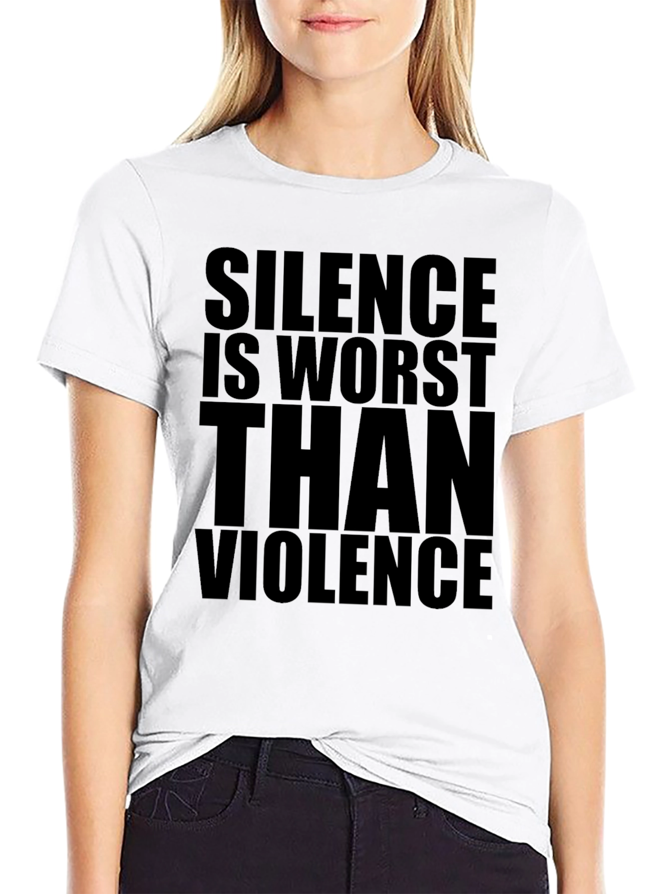 Black Silence Is Worst Than Violence Graphic Tee view 9