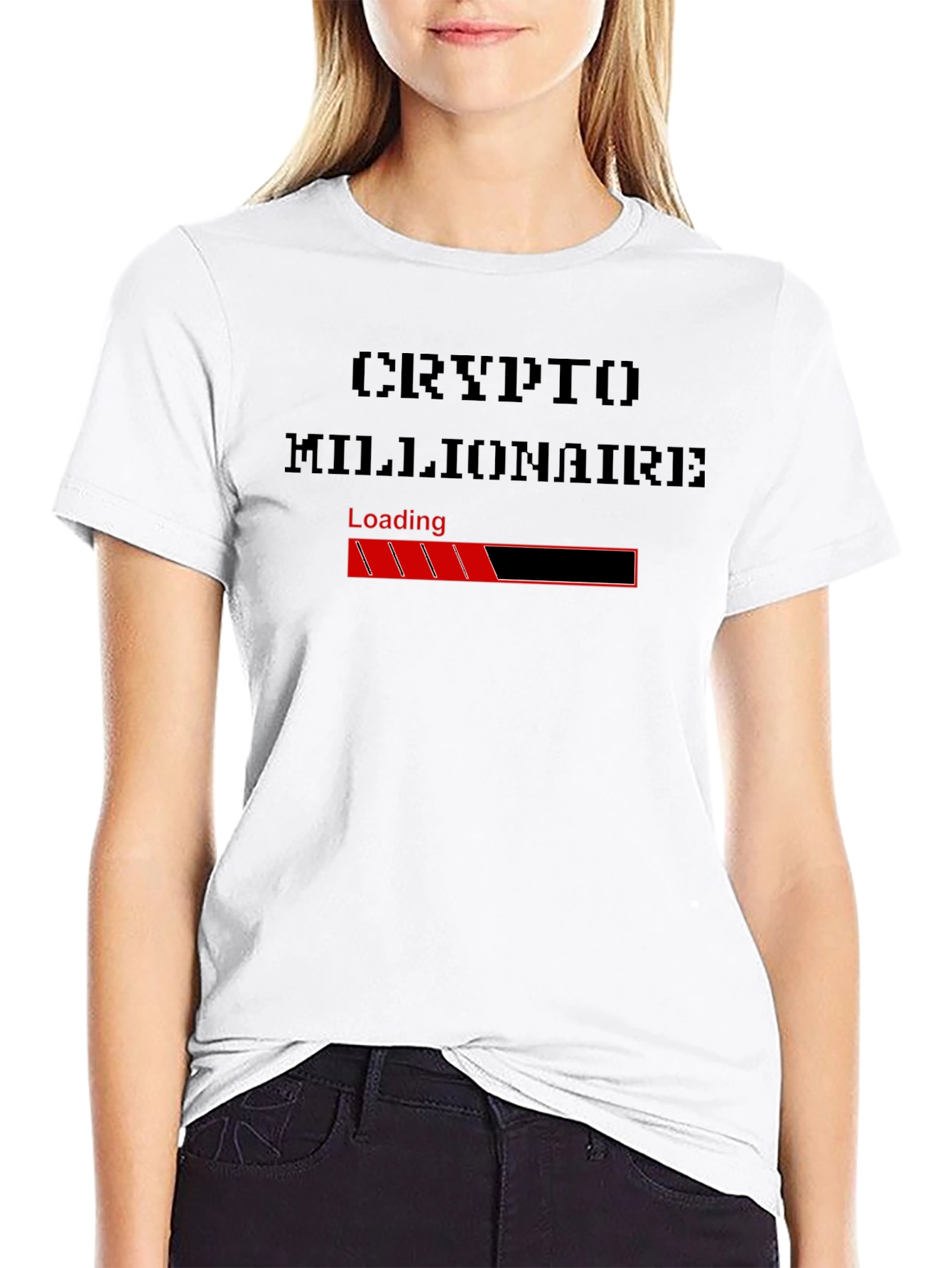 Black Crypto Millionaire Loading T-Shirt - Black view 9