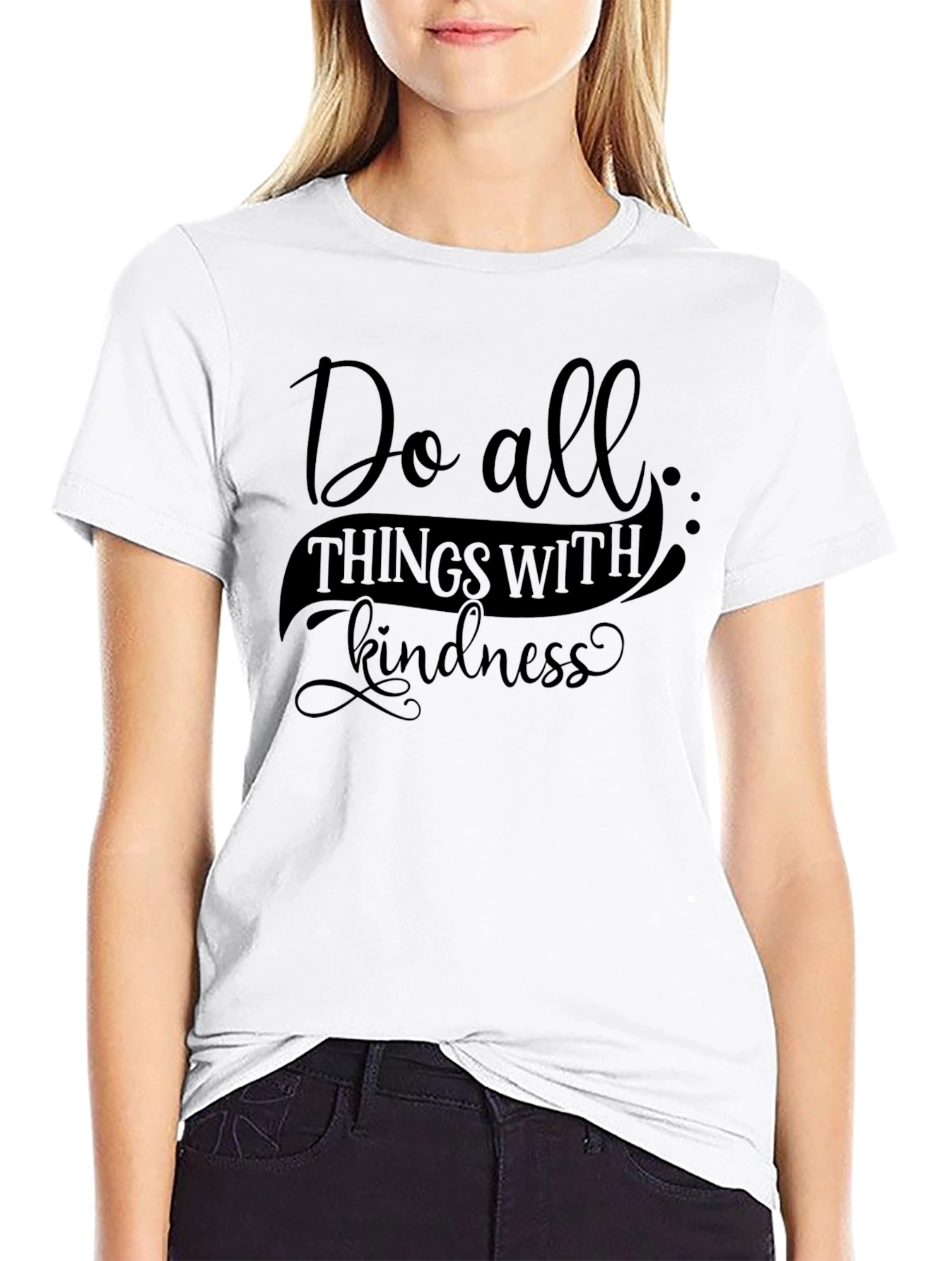 Black Kindness Graphic Tee view 9