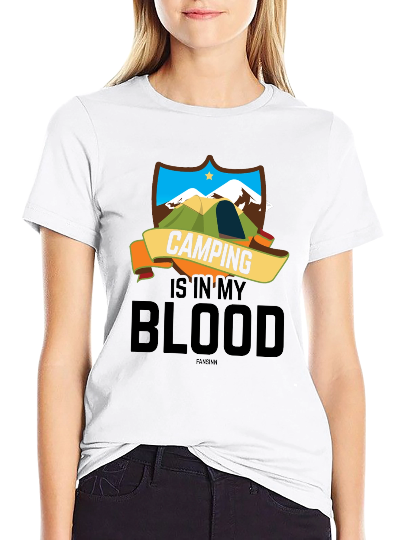 Black Camping Is In My Blood T-Shirt view 9