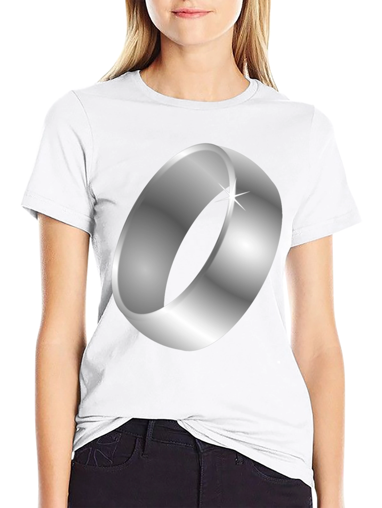 Black Ring Graphic Black T-Shirt view 9