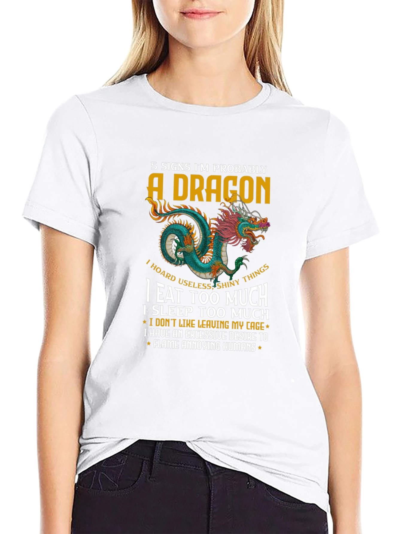Black 5 Signs Dragon Graphic T-Shirt view 9