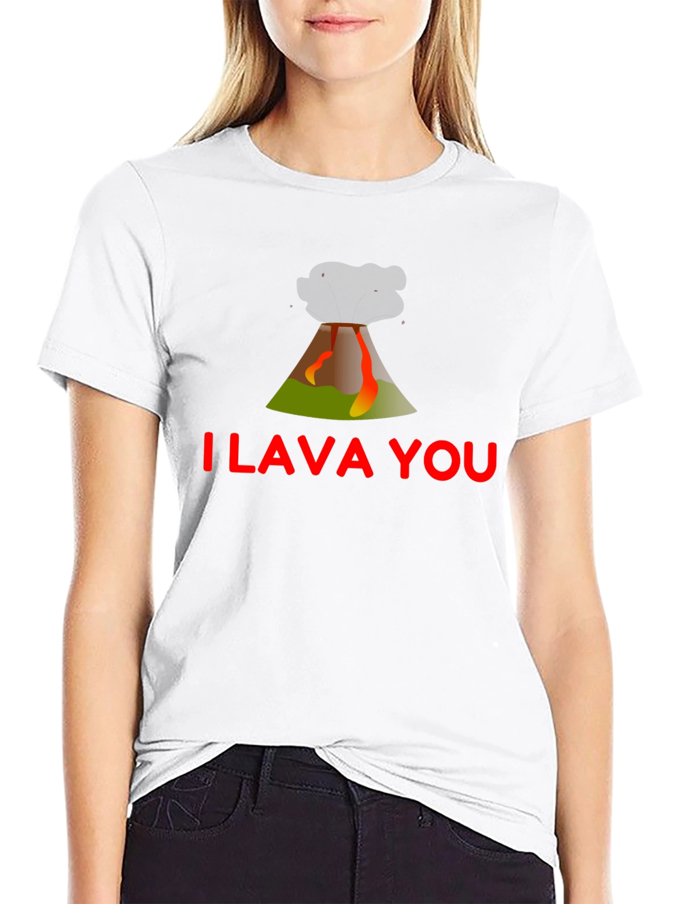 Black I Lava You Graphic Tee - Trendy Black T-Shirt view 9