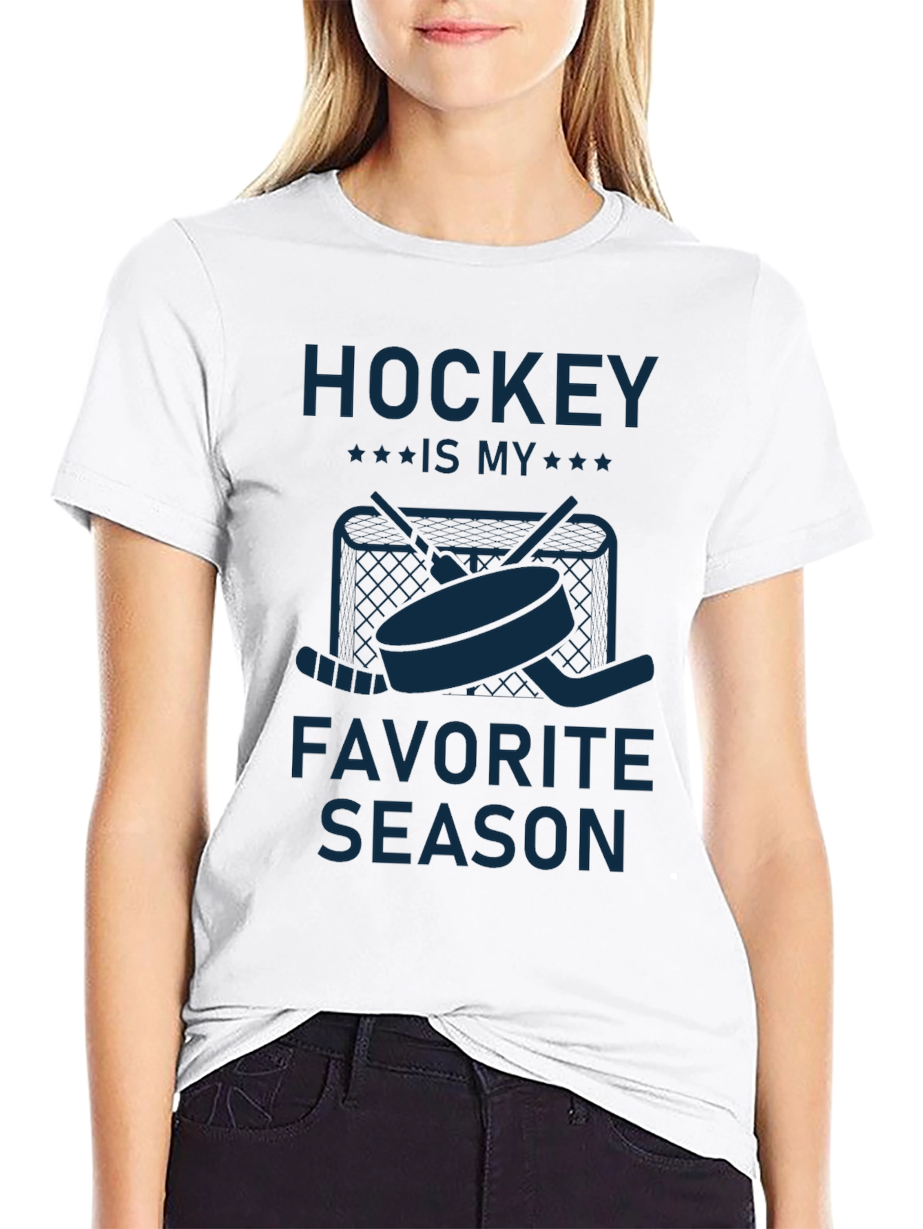 Black Hockey Is My Favorite Season T-Shirt view 9