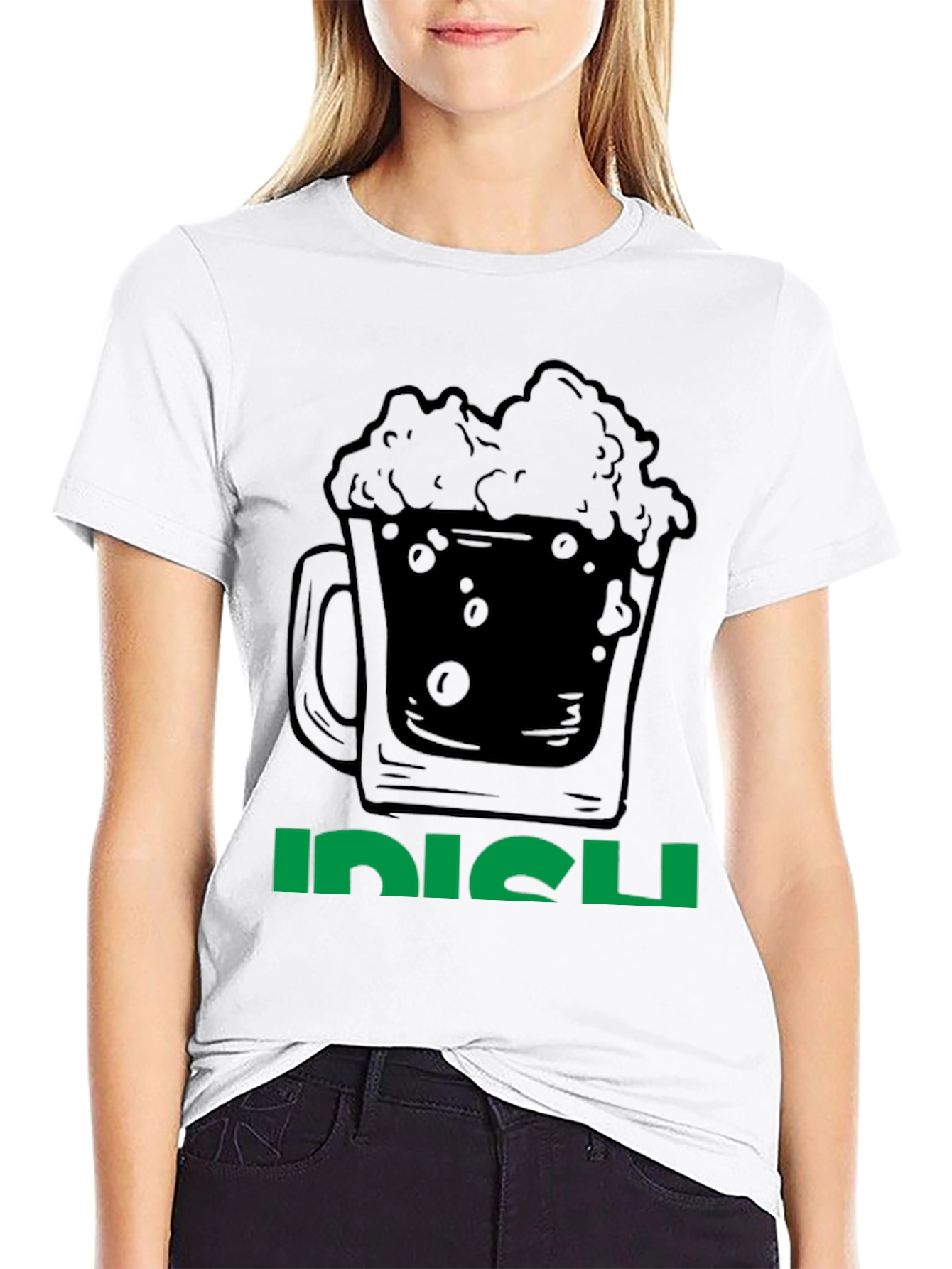 Black Irish Beer Mug Graphic Tee - St. Patrick's Day T-Shirt view 9