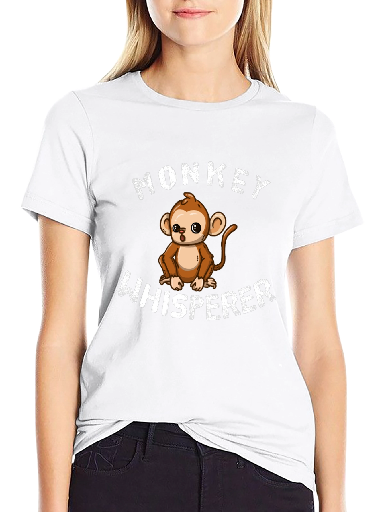 Black Monkey Whisperer Graphic T-Shirt - Novelty Tee view 9