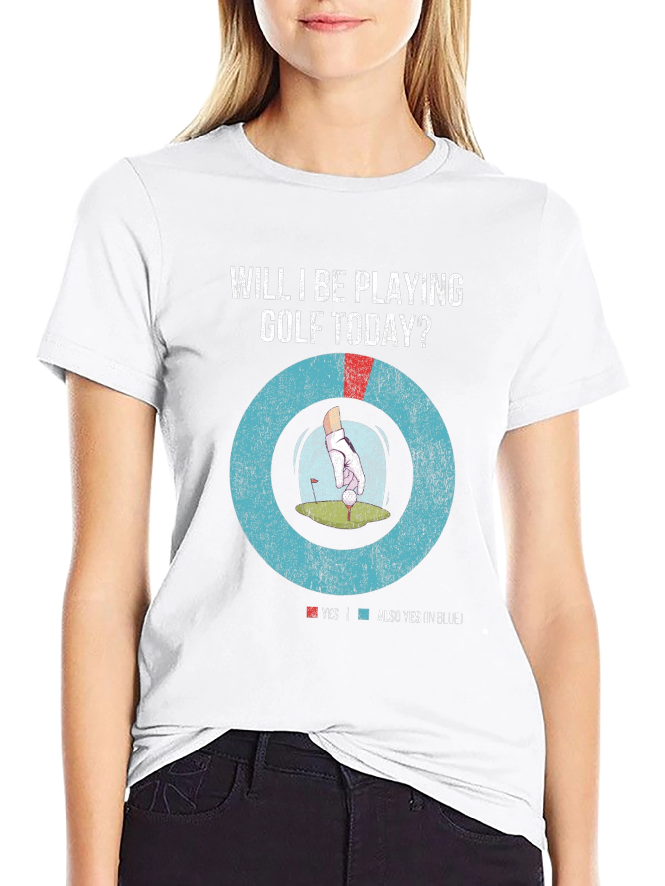 Black Funny Golf T-Shirt - Will I Be Playing Golf Today? view 9