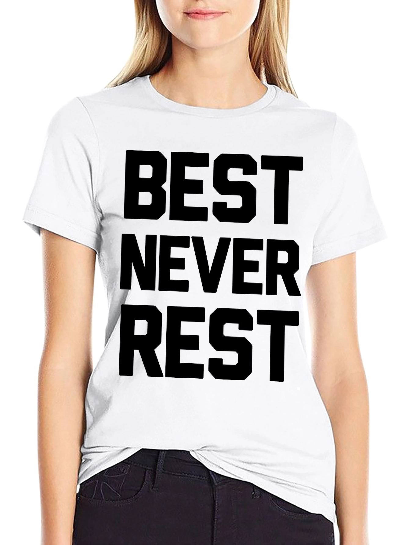 Black Best Never Rest Graphic Tee view 9