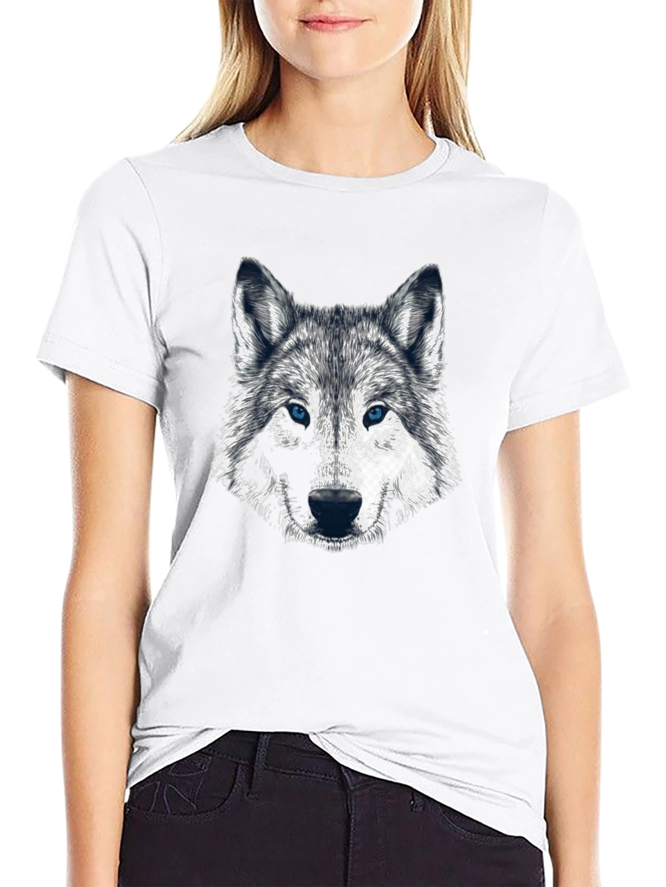 Black Wolf Graphic Tee - Mens Black T-Shirt view 9