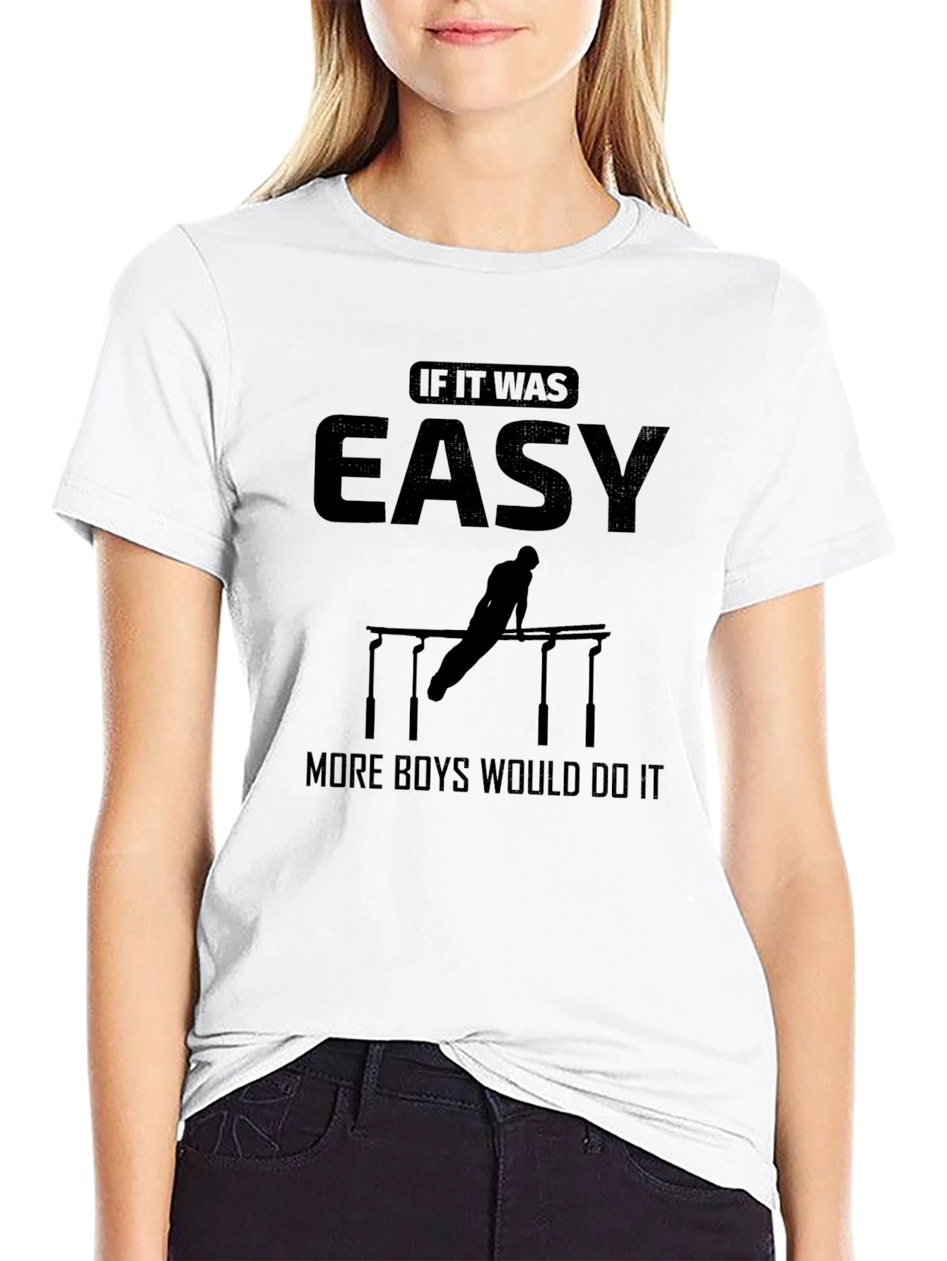 Black If It Was Easy T-Shirt view 9