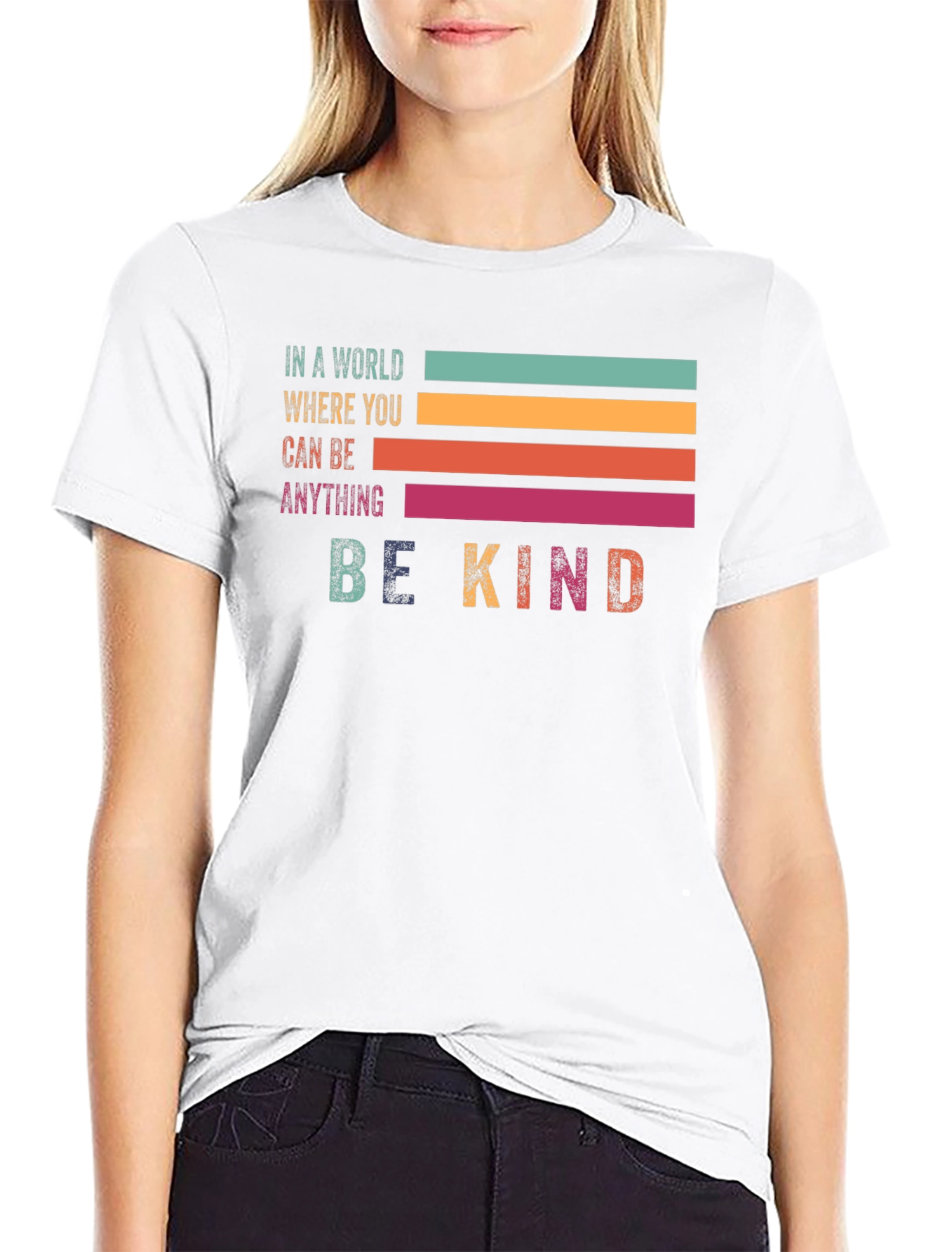 Be Kind Retro Graphic Tee - Positive Vibes Shirt - 9
