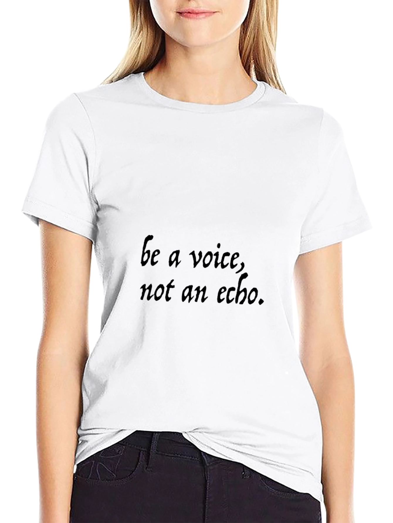 Black Be a Voice Tee - Empowering Black Graphic T-Shirt view 9
