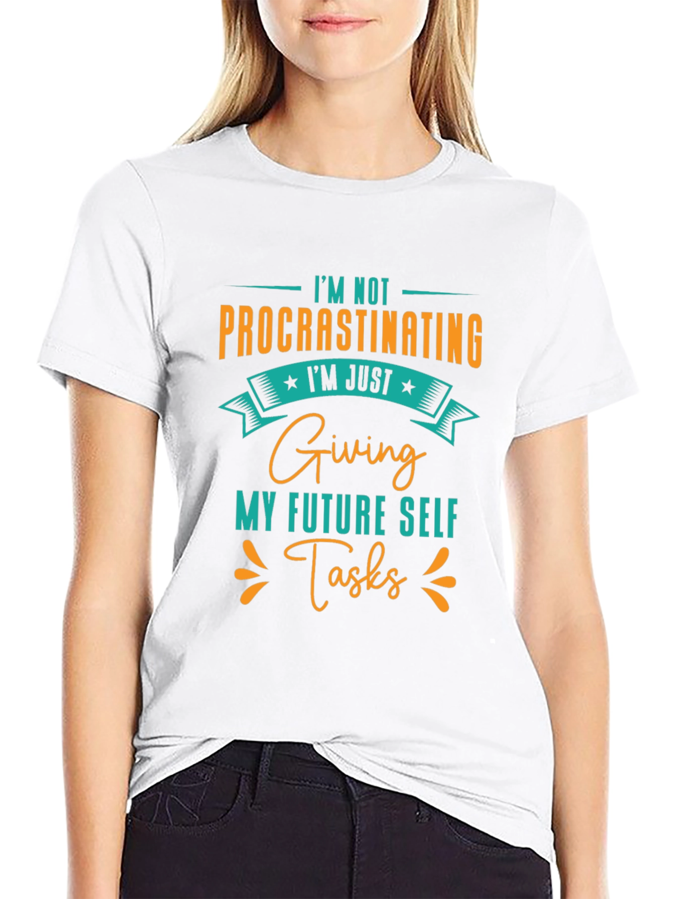 Black Procrastinating Graphic Tee - Funny Slogan T-Shirt view 9