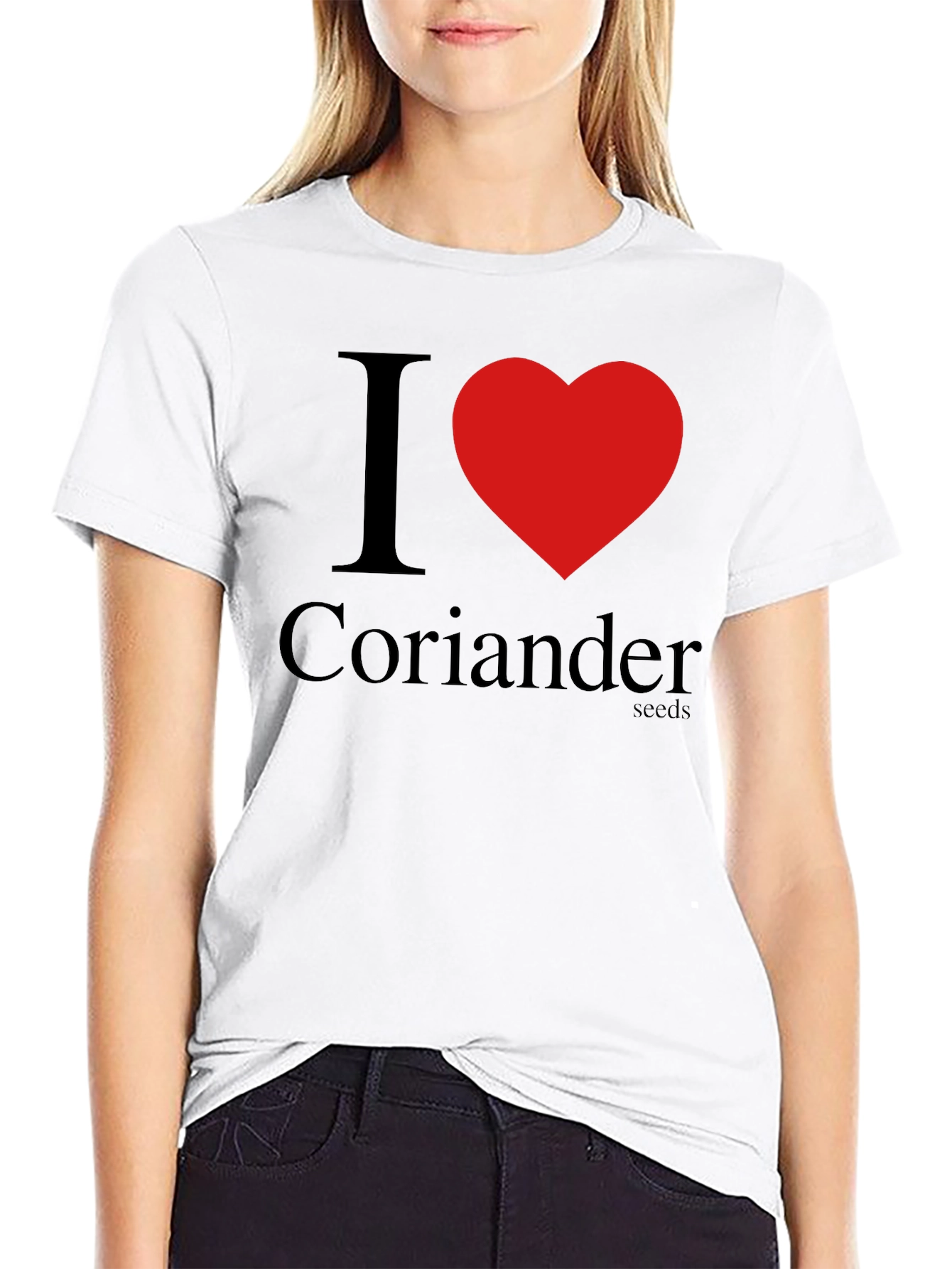 Black I Heart Coriander Seeds Black T-Shirt view 9