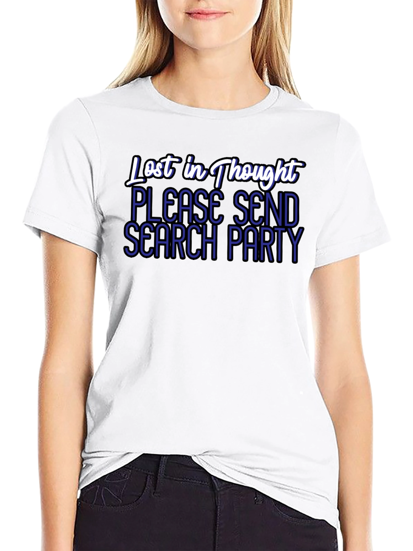 Black Lost in Thought T-Shirt - Send a Search Party! view 9