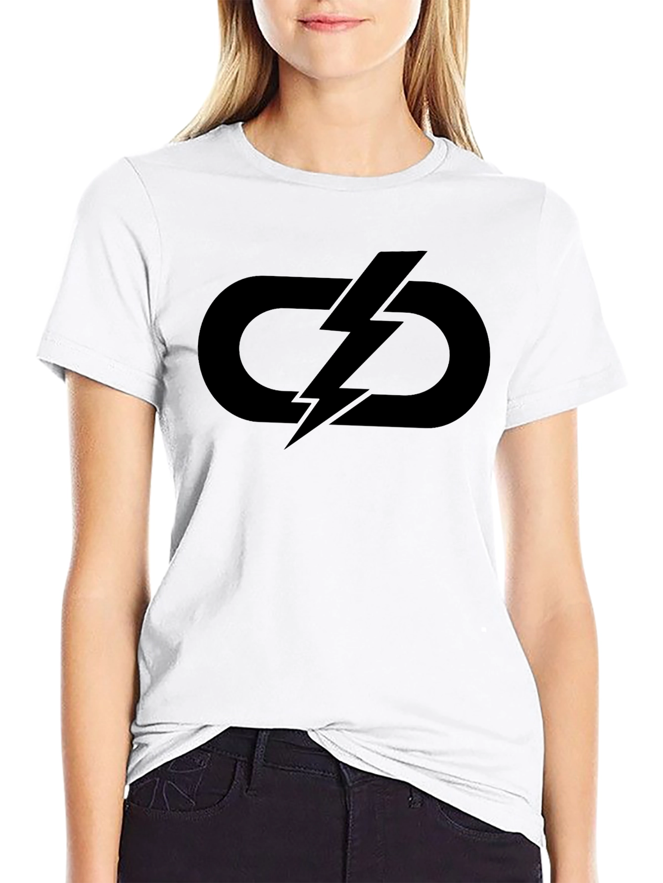 Black Black Lightning Logo Graphic T-Shirt view 9