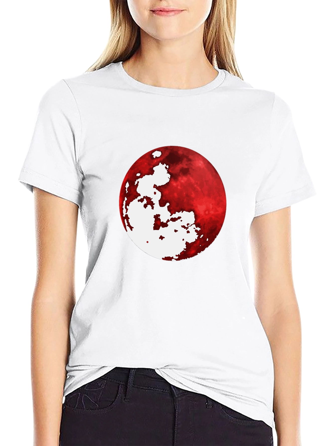 Black Blood Moon Graphic Black T-Shirt - Unique Design view 9