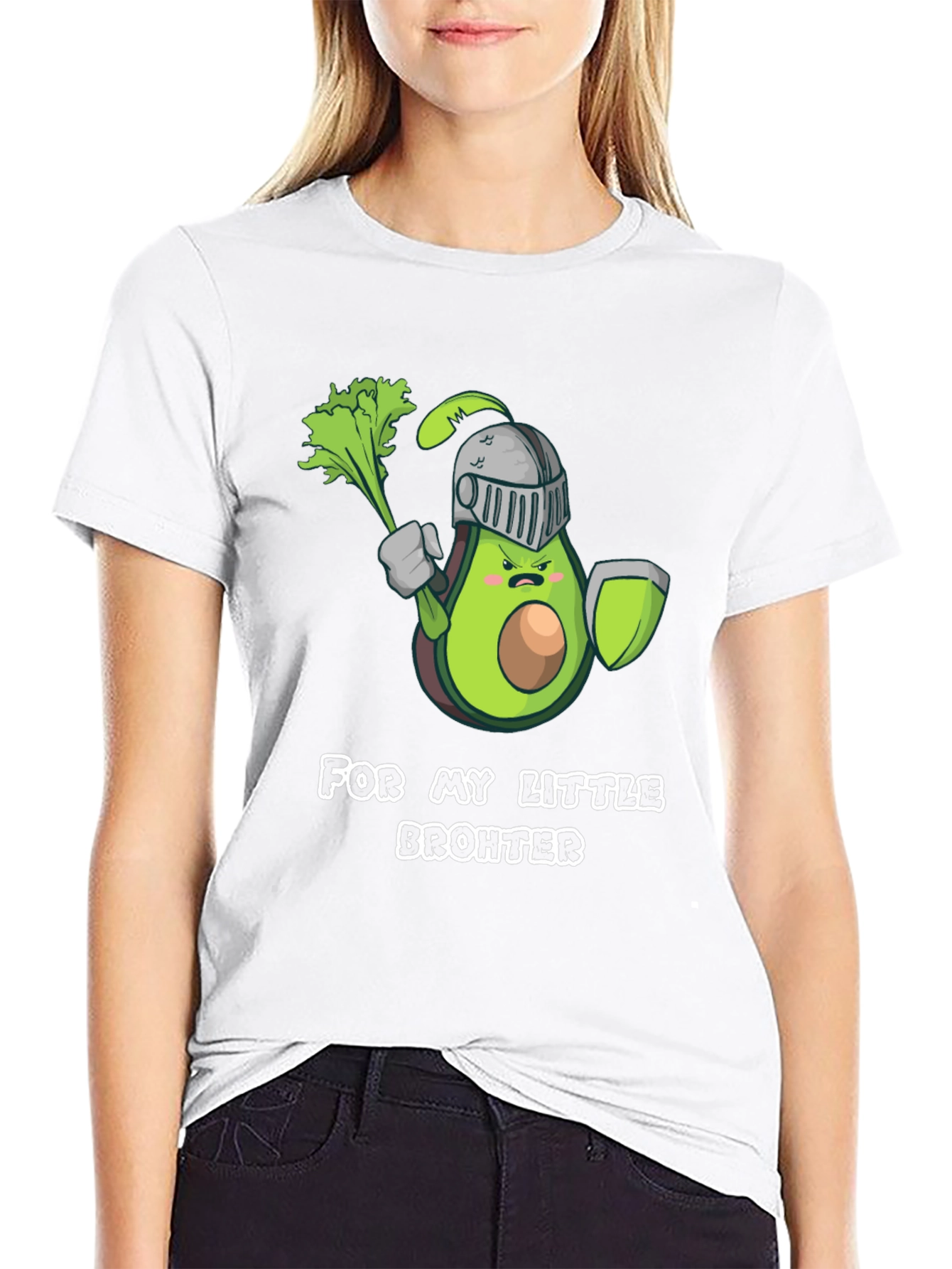 Black Avocado Knight T-Shirt - For My Little Brohter view 9
