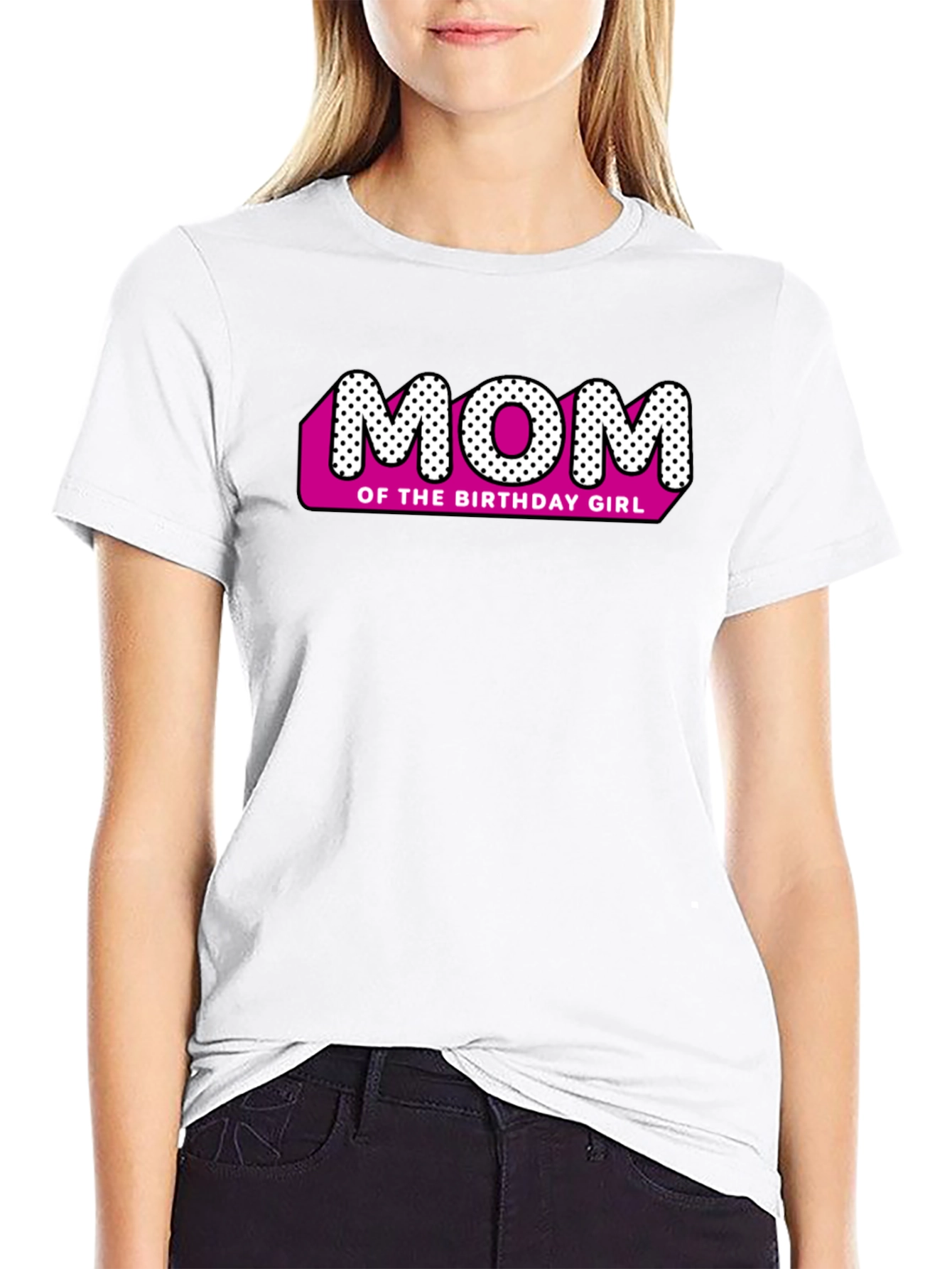 Black Mom of the Birthday Girl Black T-Shirt view 9
